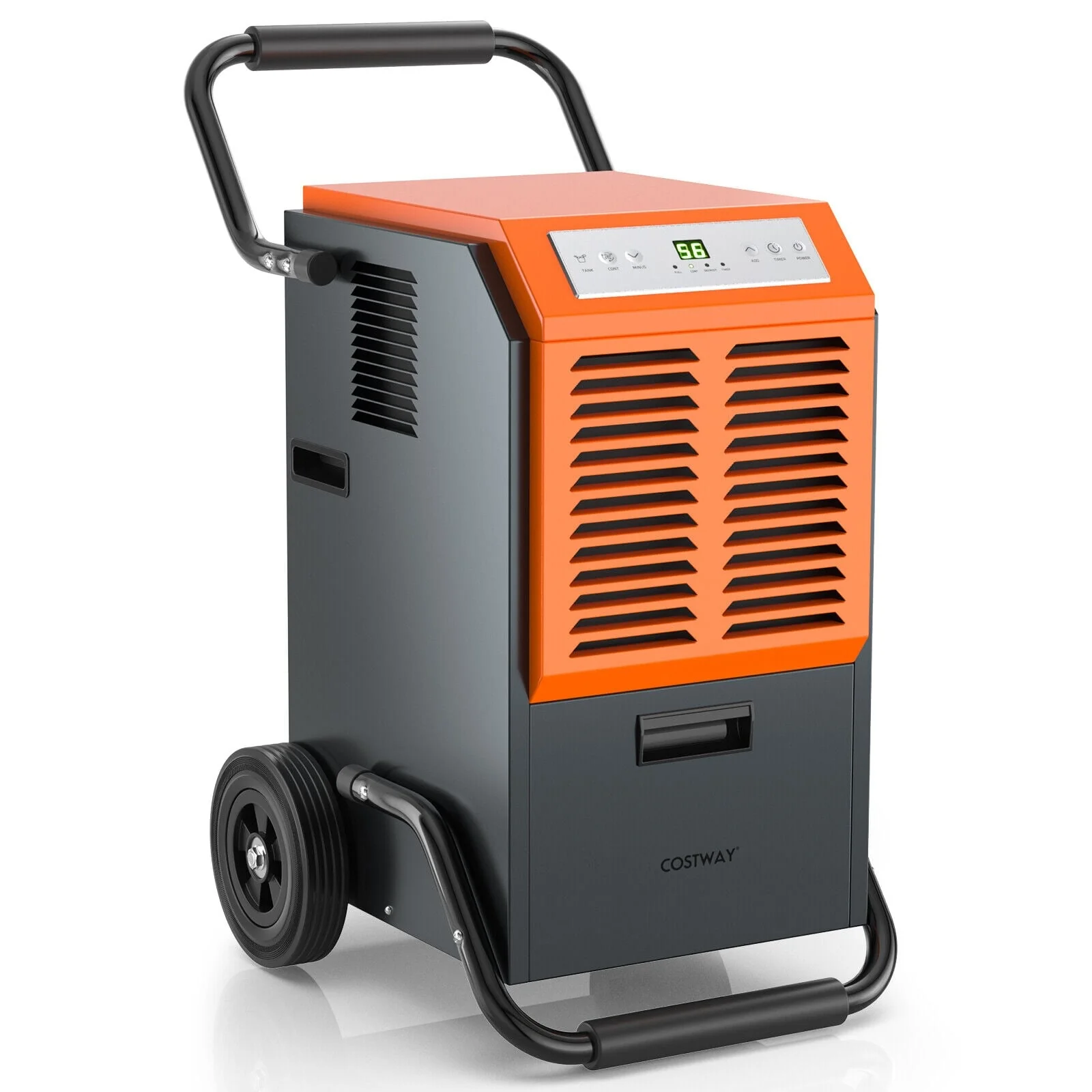 163 Pints Commercial Dehumidifier, With Drain Hose And Timer, Gray - Image 3