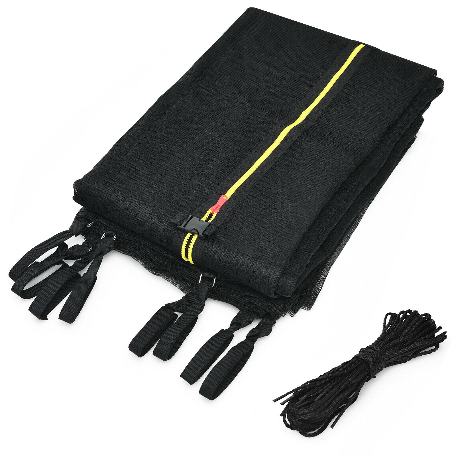 16Ft Weather-Resistant Trampoline Safety Enclosure Net, Black - Image 7
