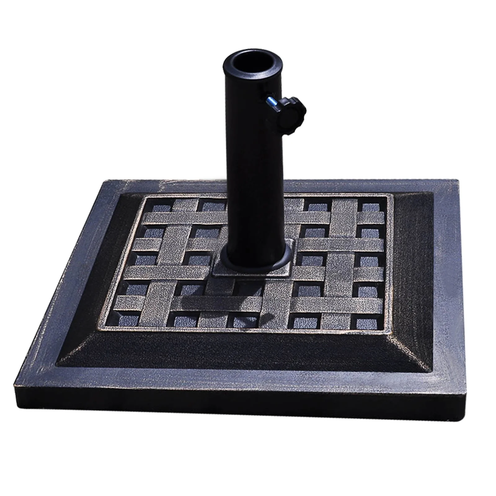 17.5 Inch Heavy Duty Square Umbrella Base, 30 lbs, Bronze - Image 4