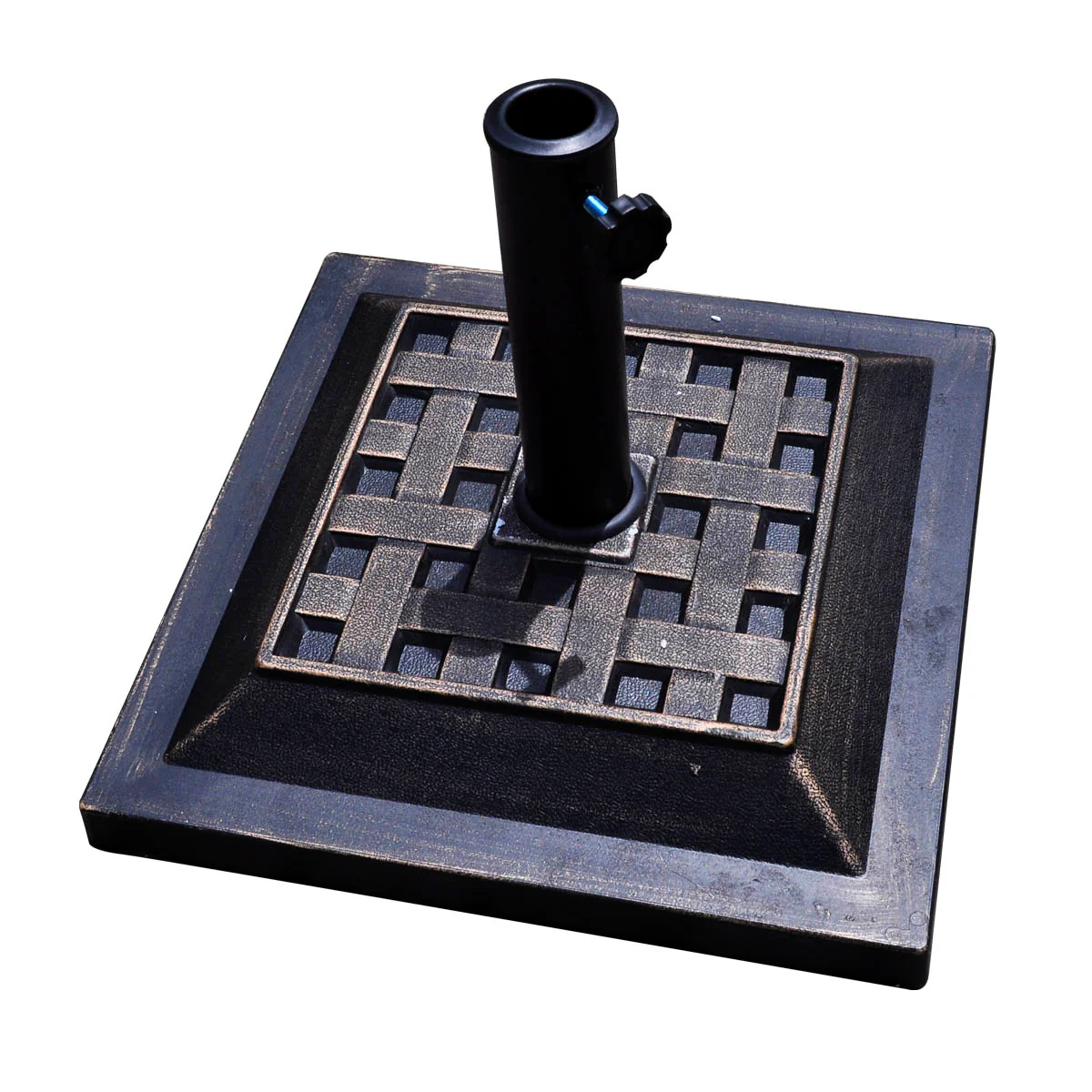 17.5 Inch Heavy Duty Square Umbrella Base, 30 lbs, Bronze - Image 5