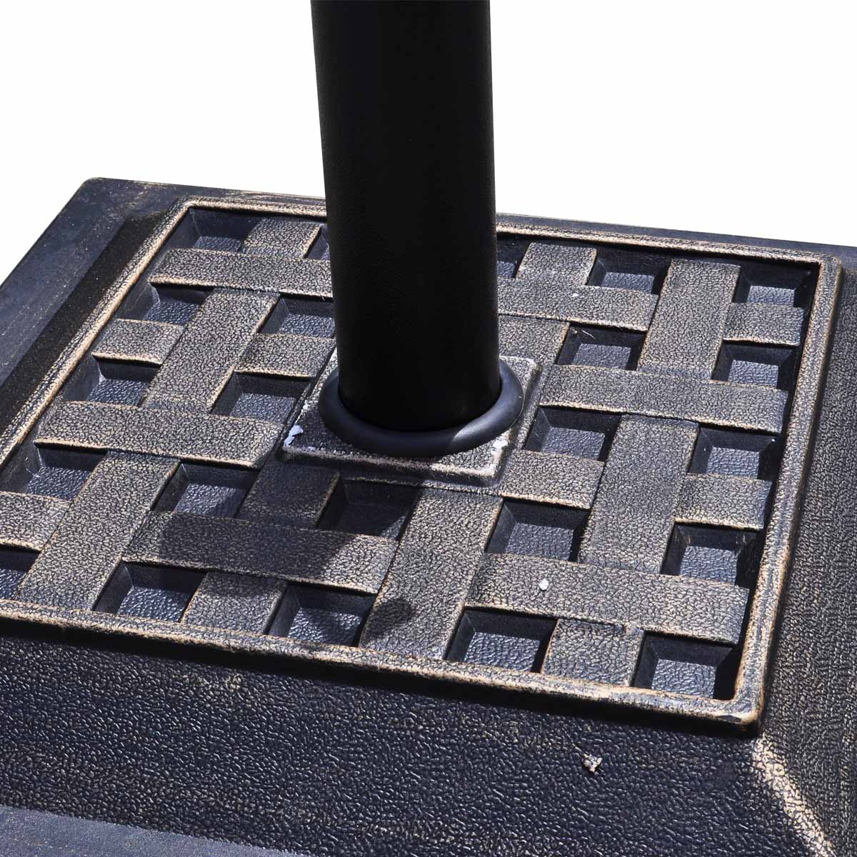 17.5 Inch Heavy Duty Square Umbrella Base, 30 lbs, Bronze - Image 8