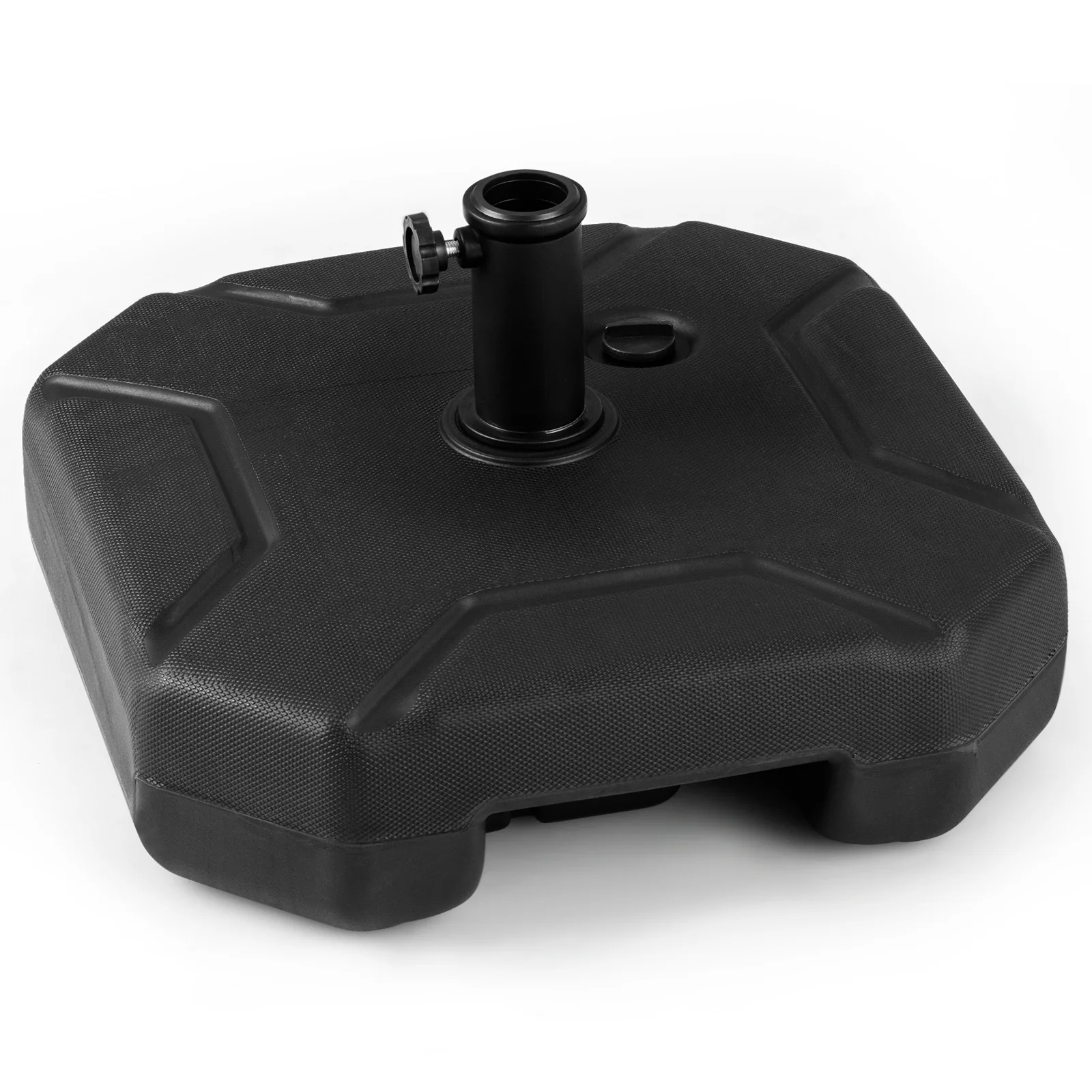 17 Inch 88 LBS Heavy-Duty Fillable Umbrella Base, Black