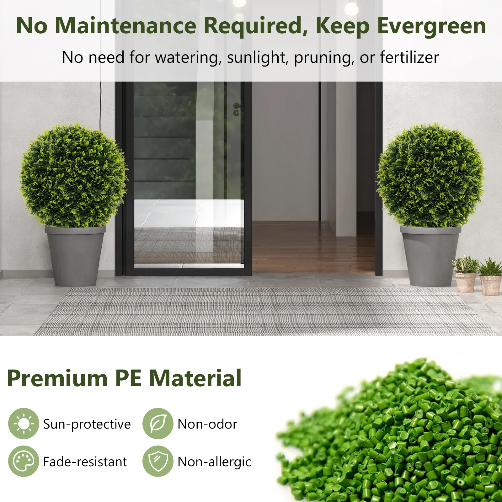18/22 Inch Faux Decorative Balls, Indoor Outdoor, Patio Garden - Image 8