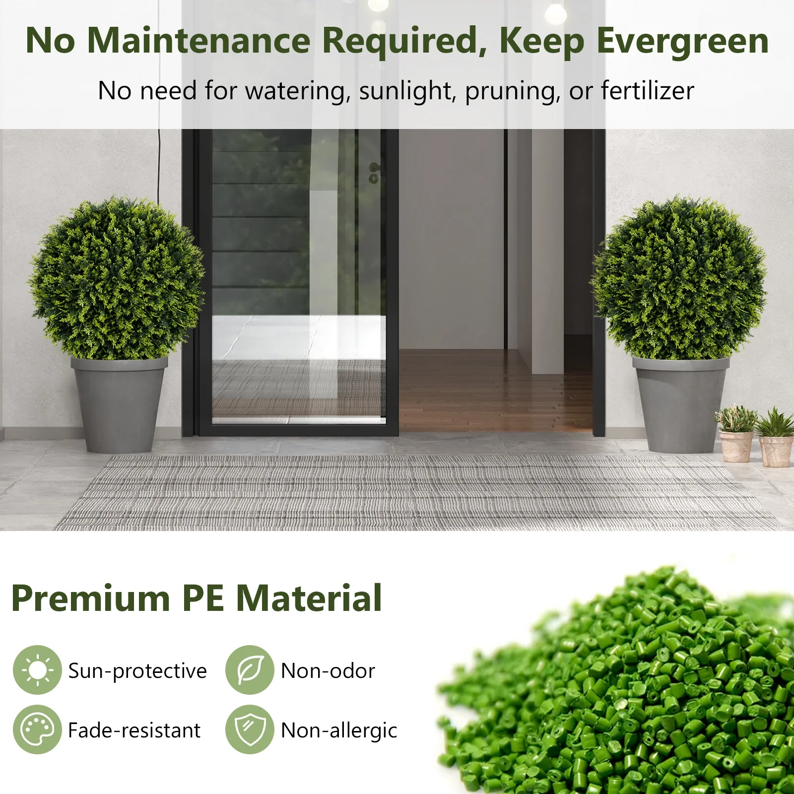 18/22 Inch Faux Decorative Balls, Indoor Outdoor Patio Garden - Image 8