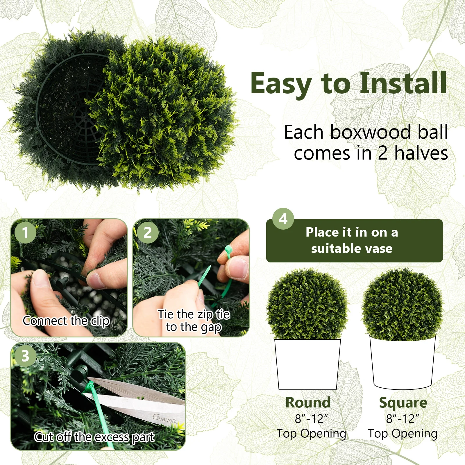 18/22 Inch Faux Decorative Balls, Indoor Outdoor Patio Garden - Image 9