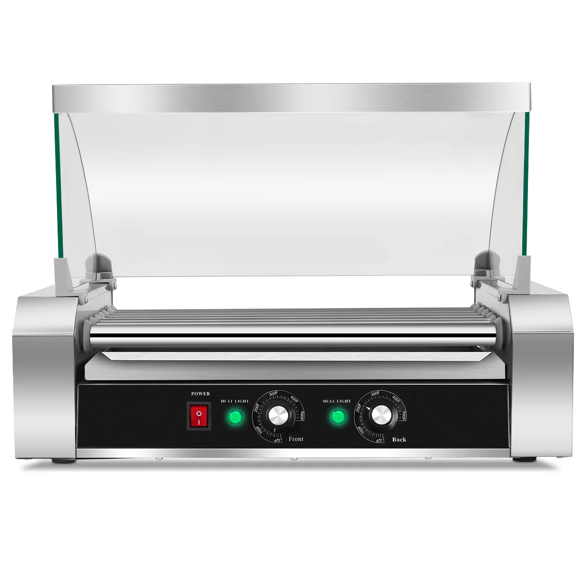 18 Hot Dog 7 Roller Grill Commercial Cooker, Silver - Image 5