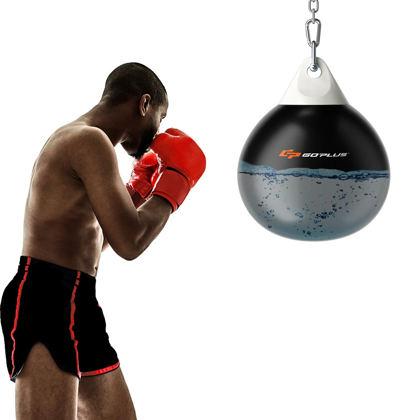 18 Inch 110 Pound Heavy Punching Water Bag, Black - Image 4