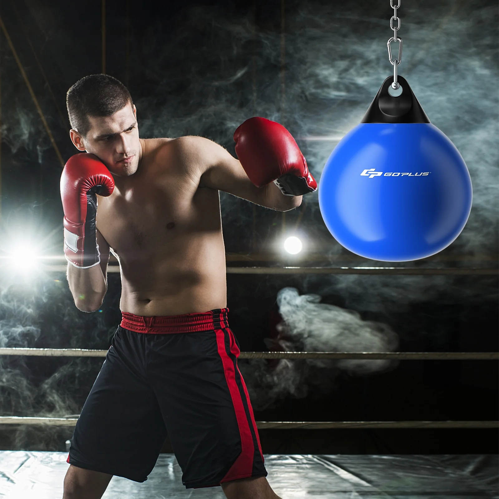 18 Inch 110 Pound Heavy Punching Water Bag, Blue - Image 2