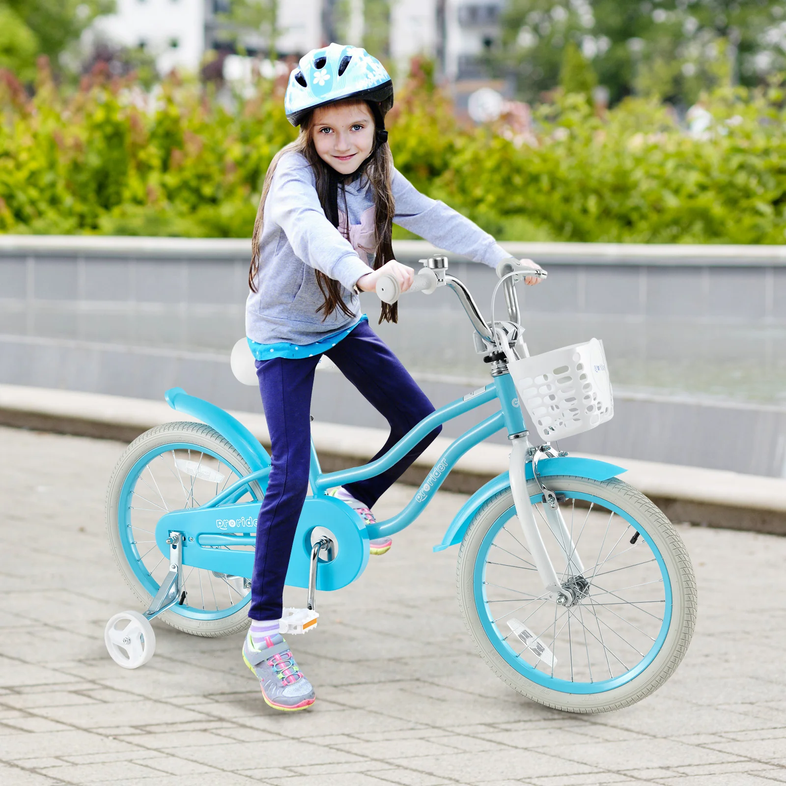 18 Inch Kids Bike, Dual Brakes, Adjustable Seat, Blue - Image 2