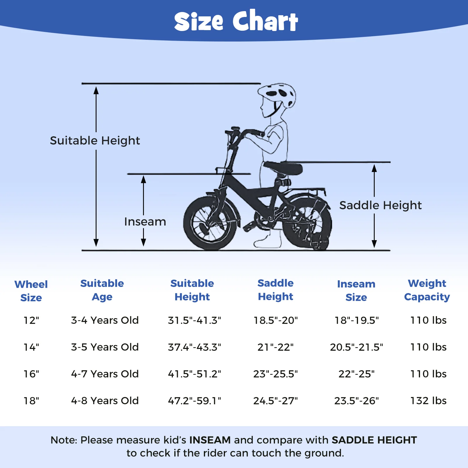 18-Inch Kids Bike, Removable Training Wheels, Navy - Image 5