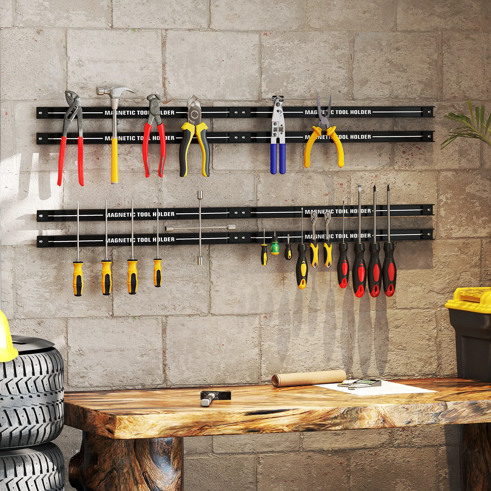 18 Inch Magnetic Tool Holder Strip, Black - Image 2