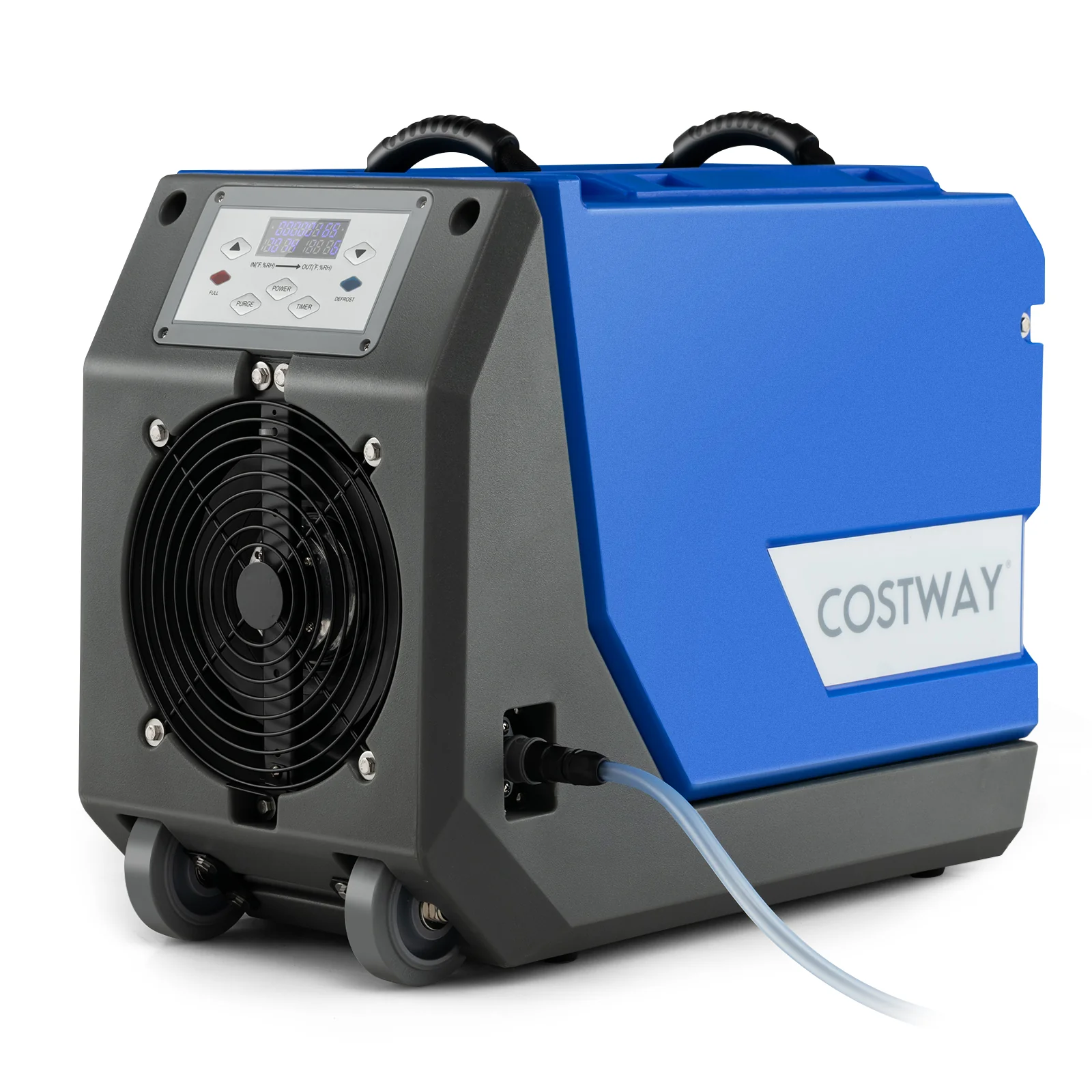 180 PPD Commercial Dehumidifier, With Pump Drain Hose And Wheels, Blue - Image 3