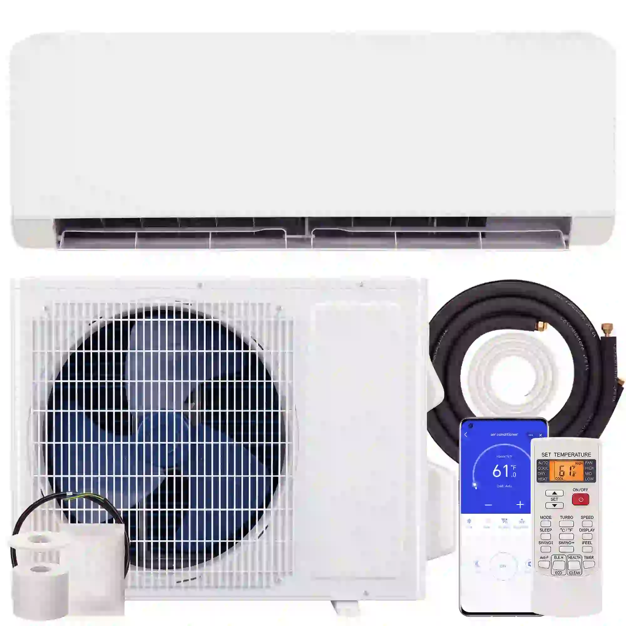 18000 BTU Mini Split AC, 22 SEER2 230V Wifi, Heats & Cools 1250 Sq Ft - Image 11