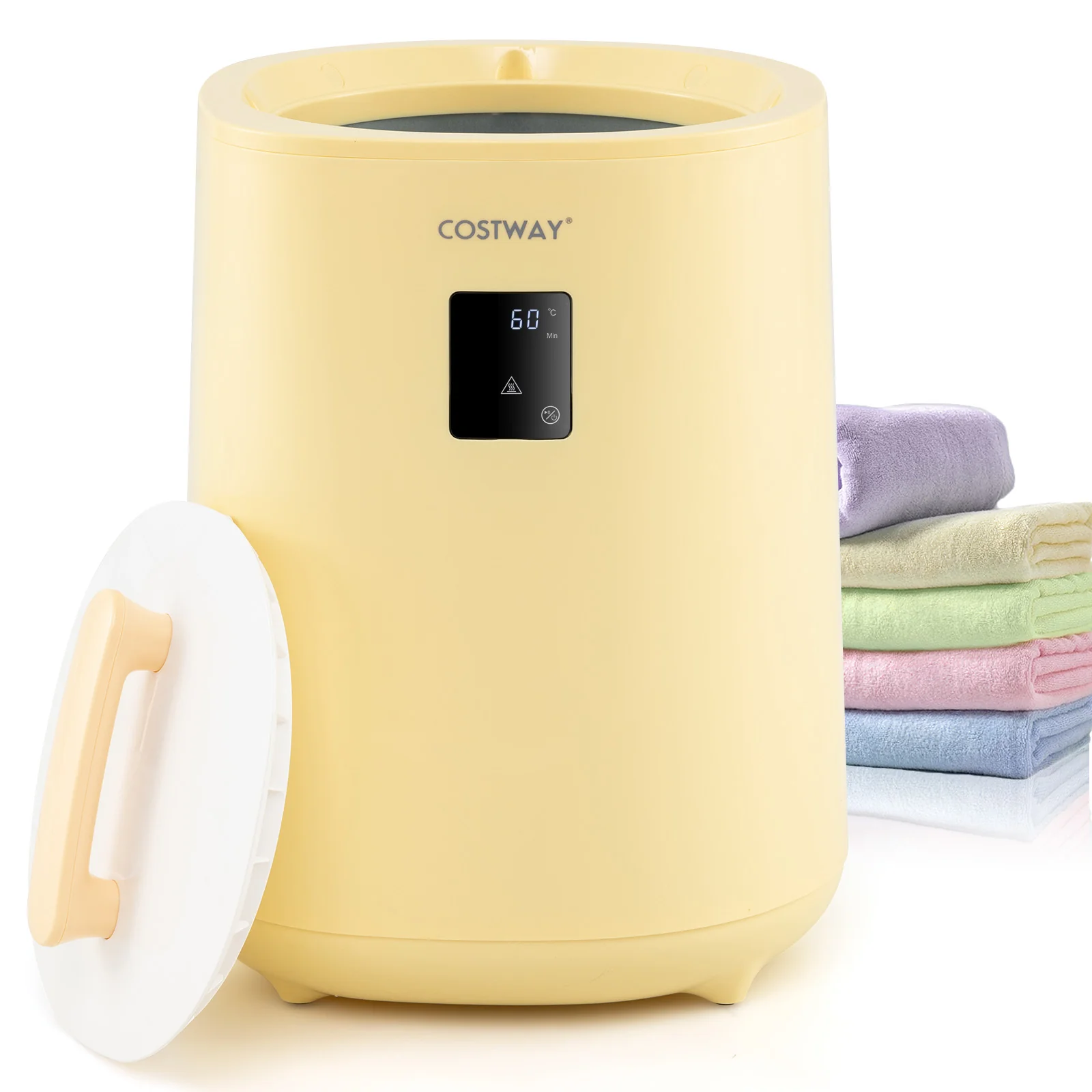 18L Large Towel Warmer, LED Display, Auto Shut Off, Yellow - Image 4