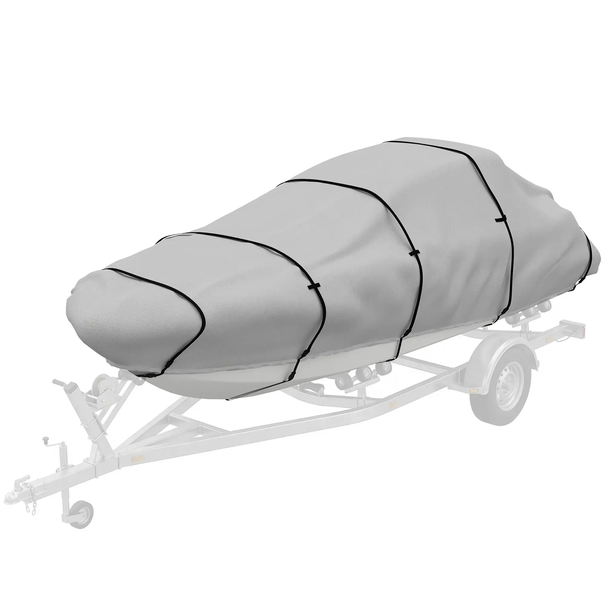 19-20 Ft Trailer Boat Cover, 3000mm Waterproof, Light Grey