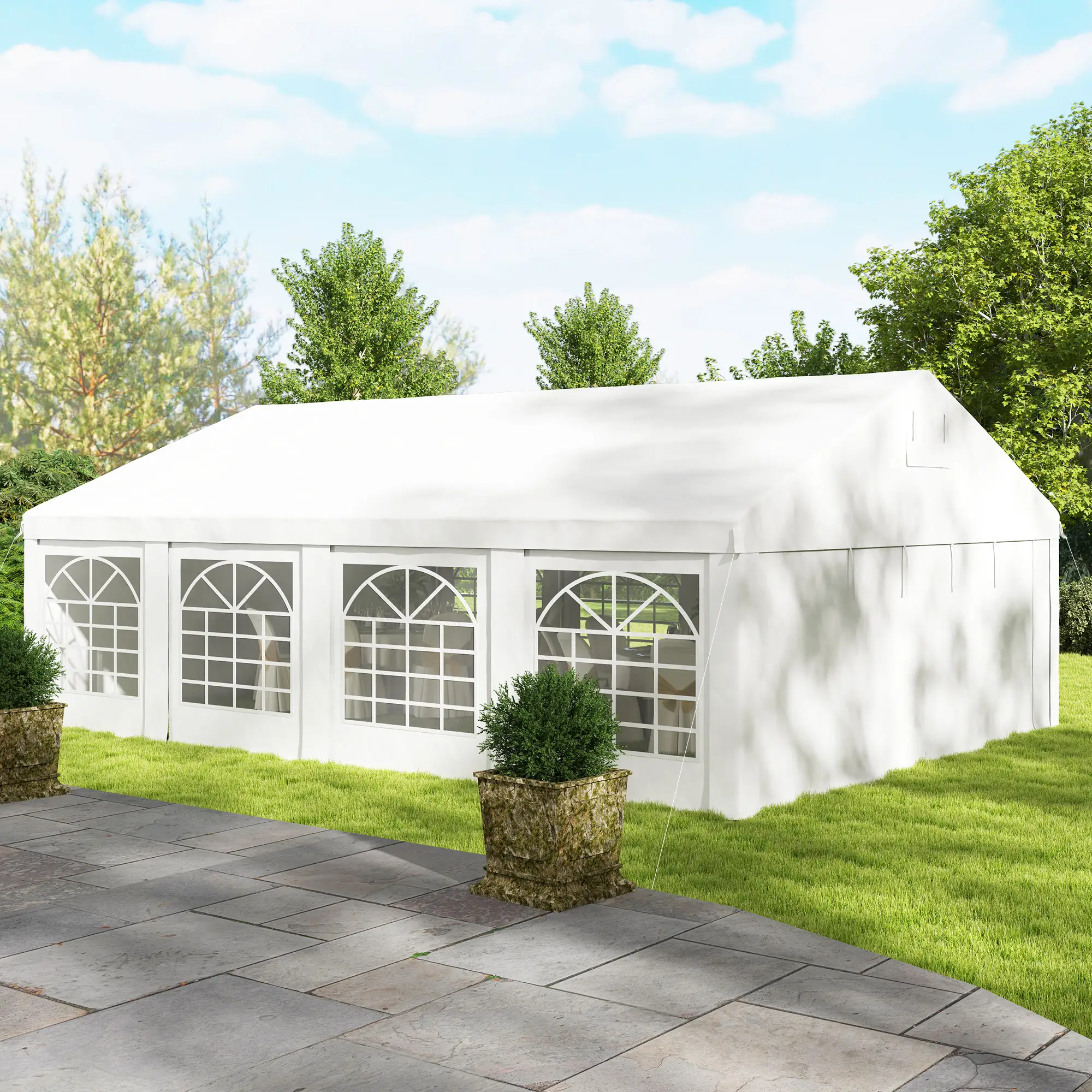 19.6' x 26' Heavy Duty Party Tent, Outdoor Canopy with Removable Sidewalls - Image 10