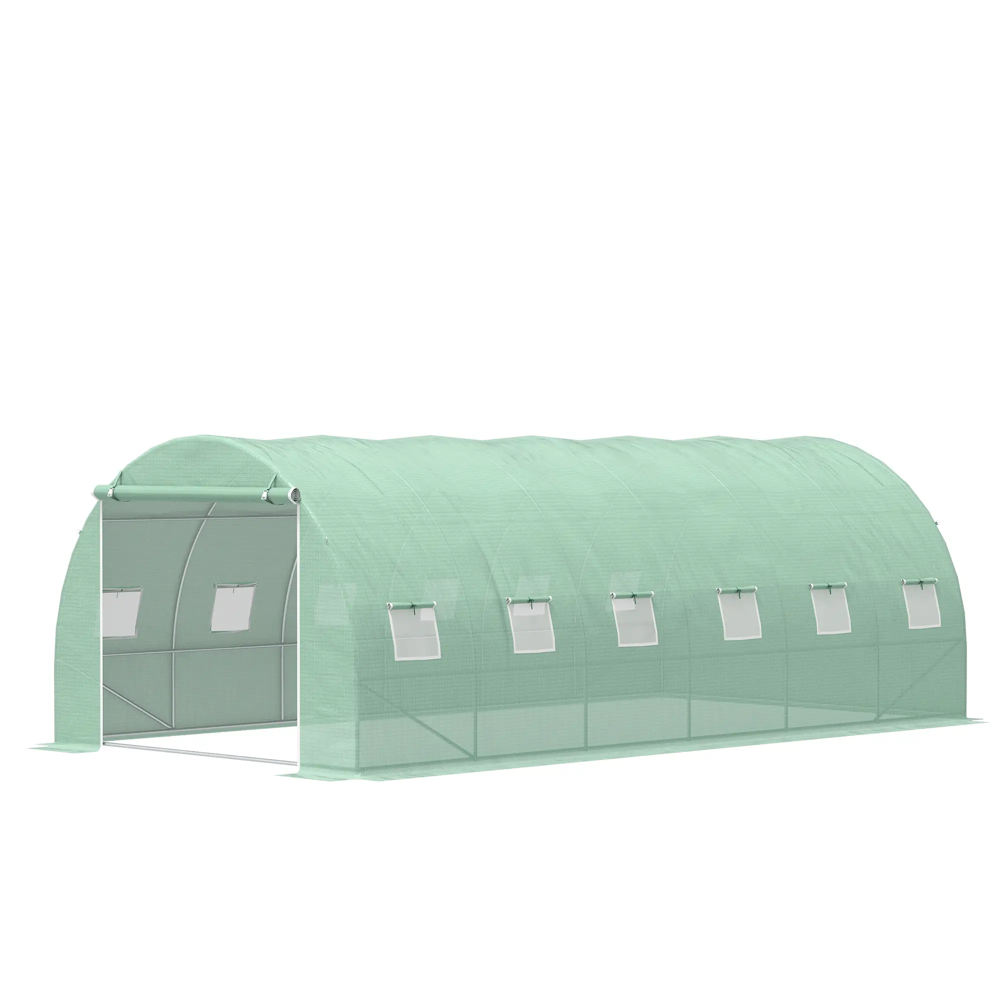 19.7' x 9.8' x 6.6' Walk-In Greenhouse, Plant Growing Tent, Green - Image 11
