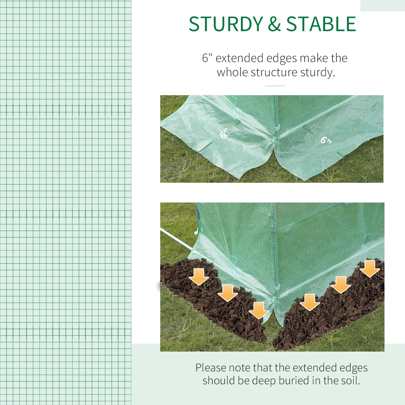 19.7' x 9.8' x 6.6' Walk-In Greenhouse, Plant Growing Tent, Green - Image 4