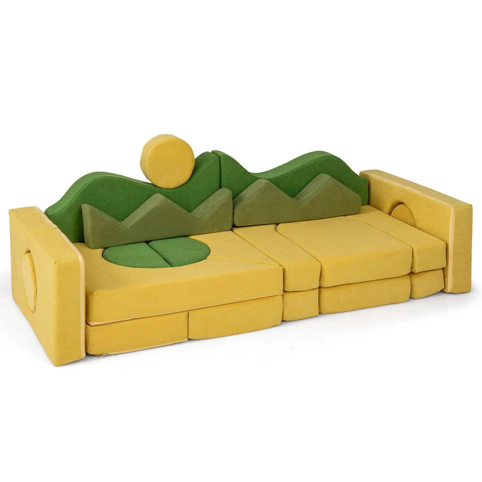 19 Pieces Modular Kids Play Couch for Inspiring Creativity - Image 4