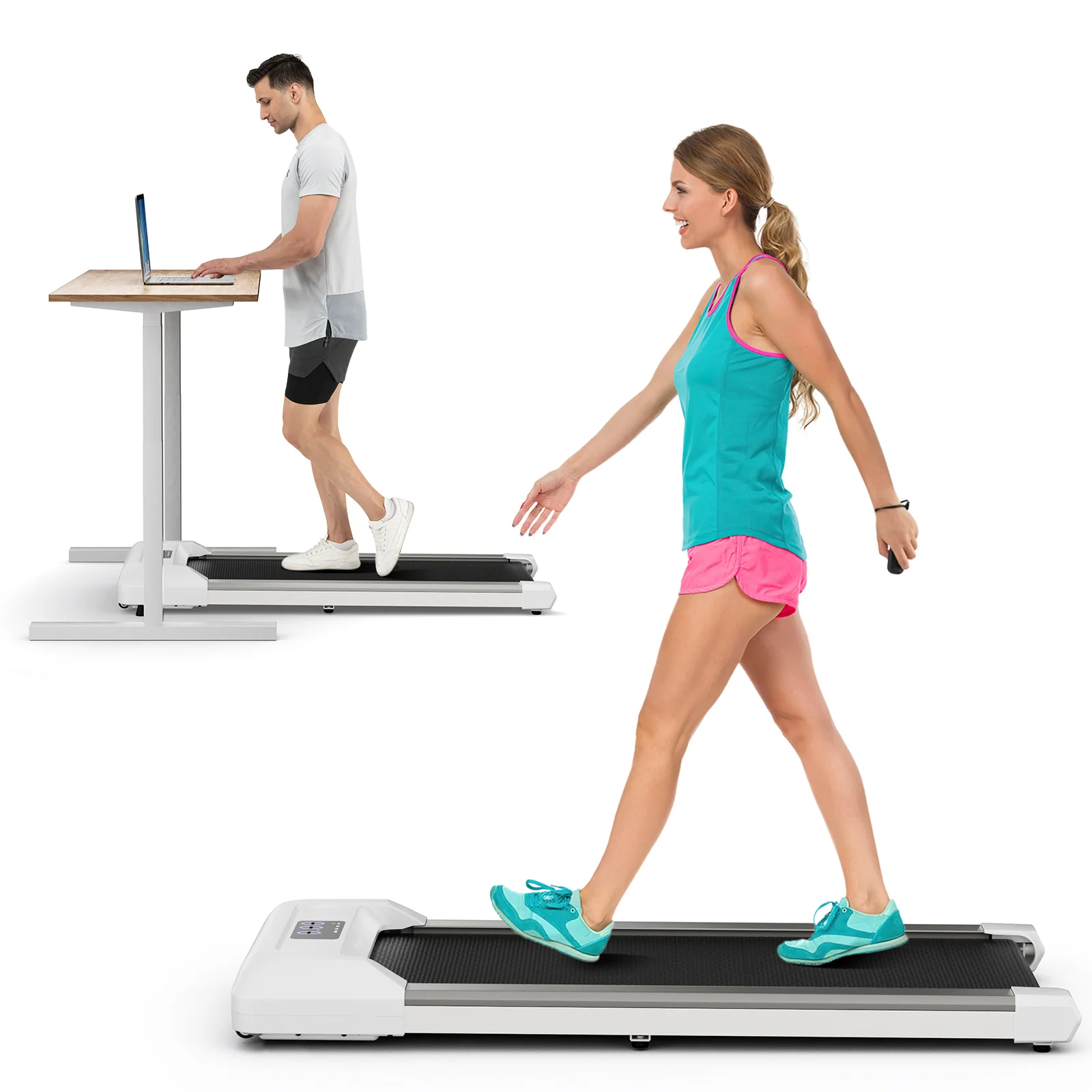 2.25 HP Walking Pad, LED Display, Remote Control, Grey