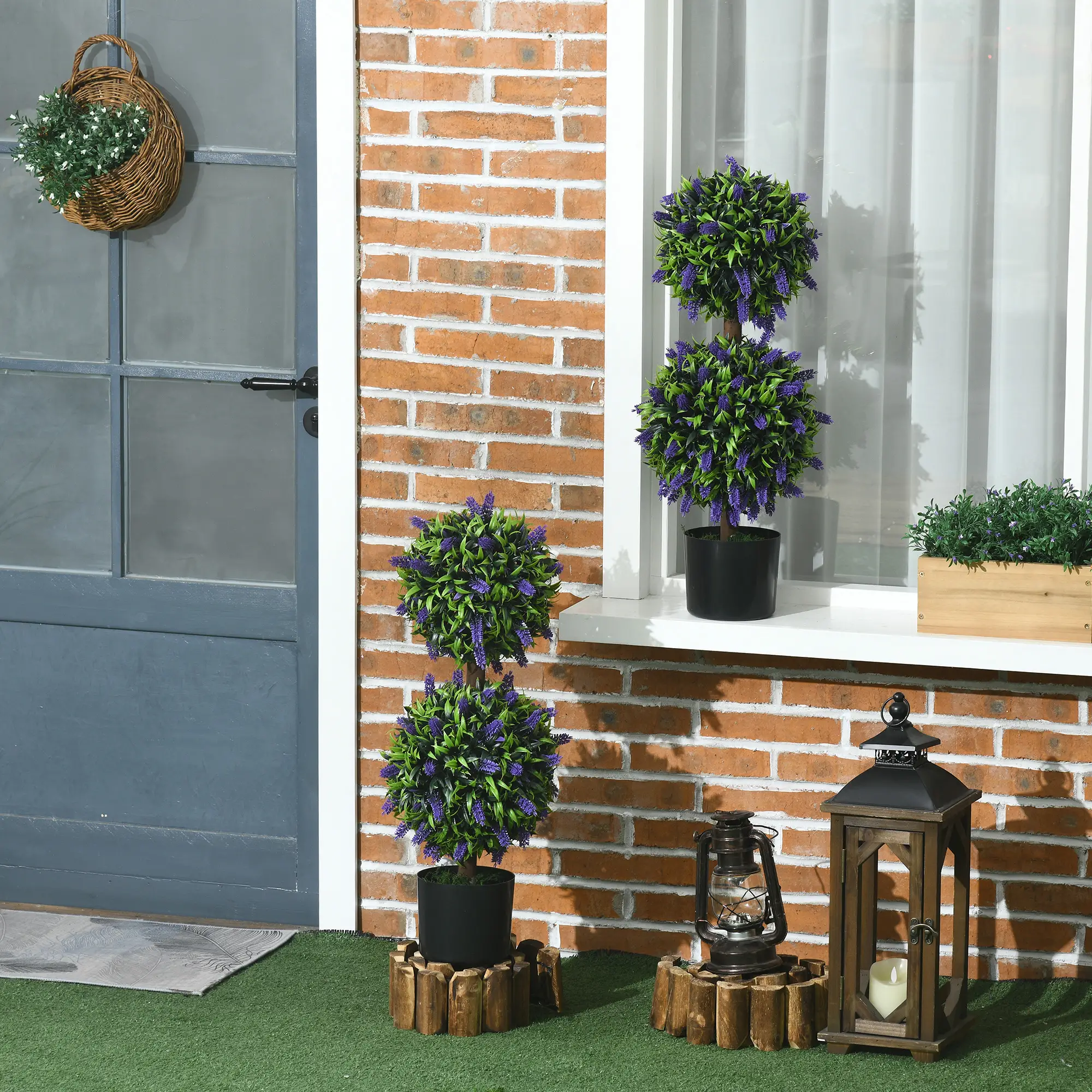 2.3ft Artificial Lavender Plants, Set of 2 with Pot, Indoor Outdoor Decor - Image 7