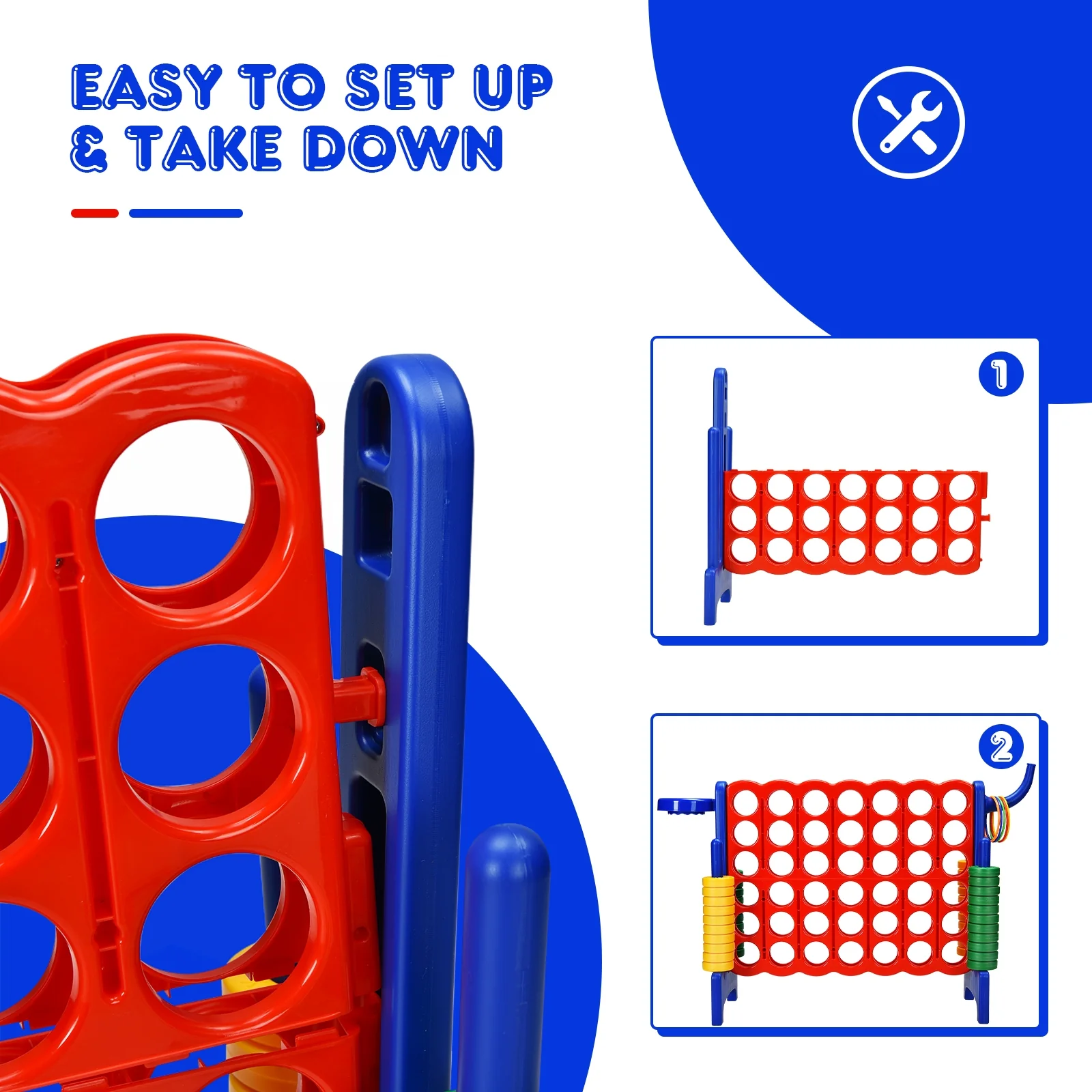 2.5 Feet 4-To-Score Giant Game Set, Blue - Image 6