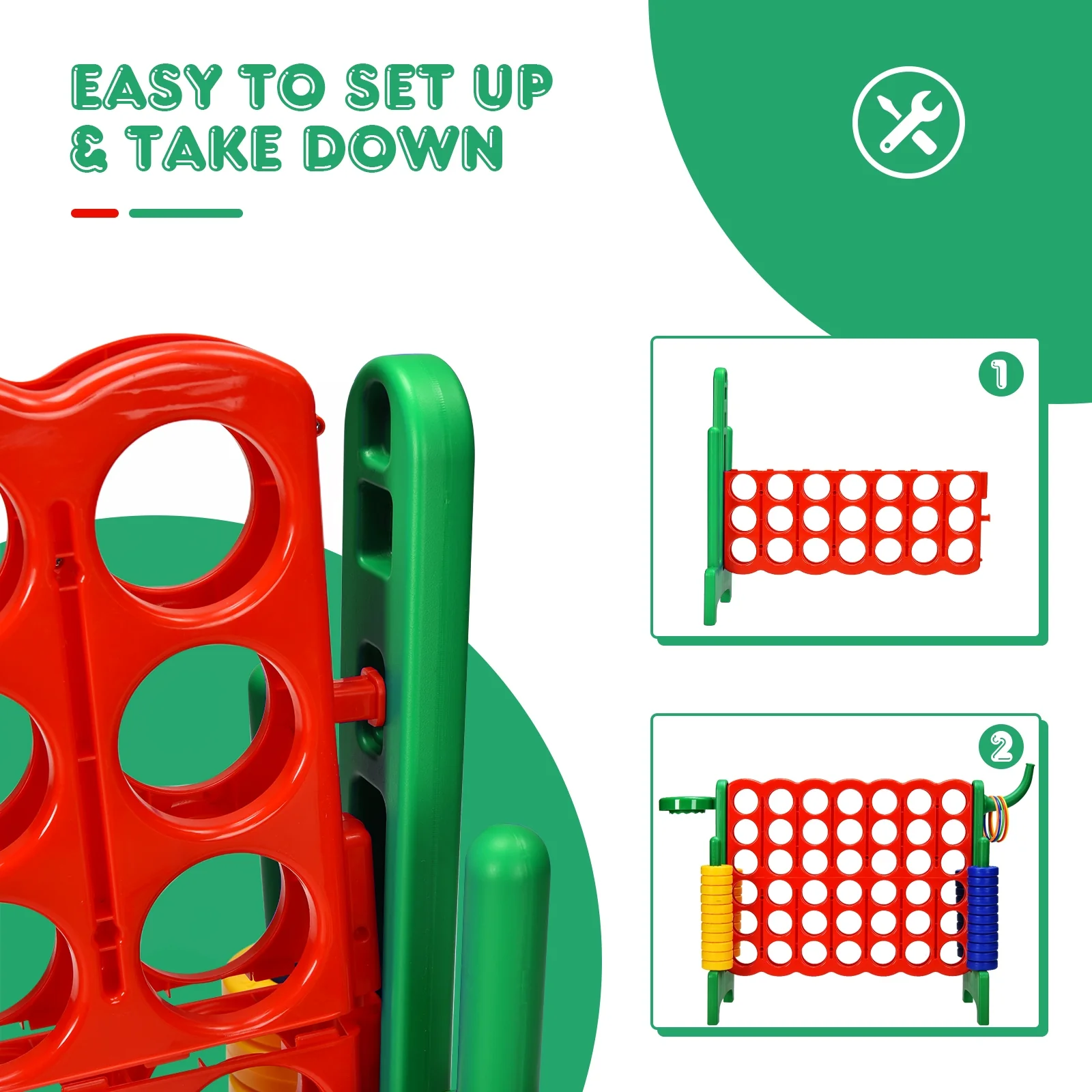 2.5ft 4-To-Score Giant Game Set, Green - Image 6