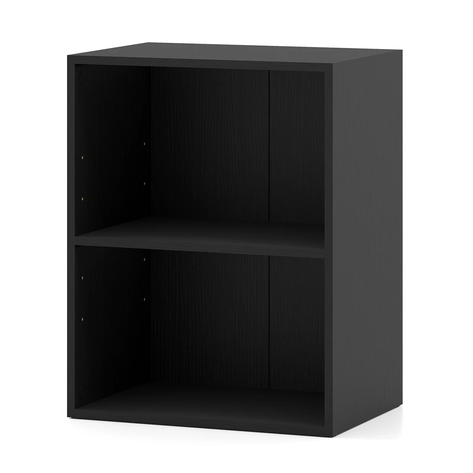 2-Cube Bookcase Set of 2 Floor Standing Open Bookshelf w/ 5-Position Adjustable Shelf, Black - Image 7