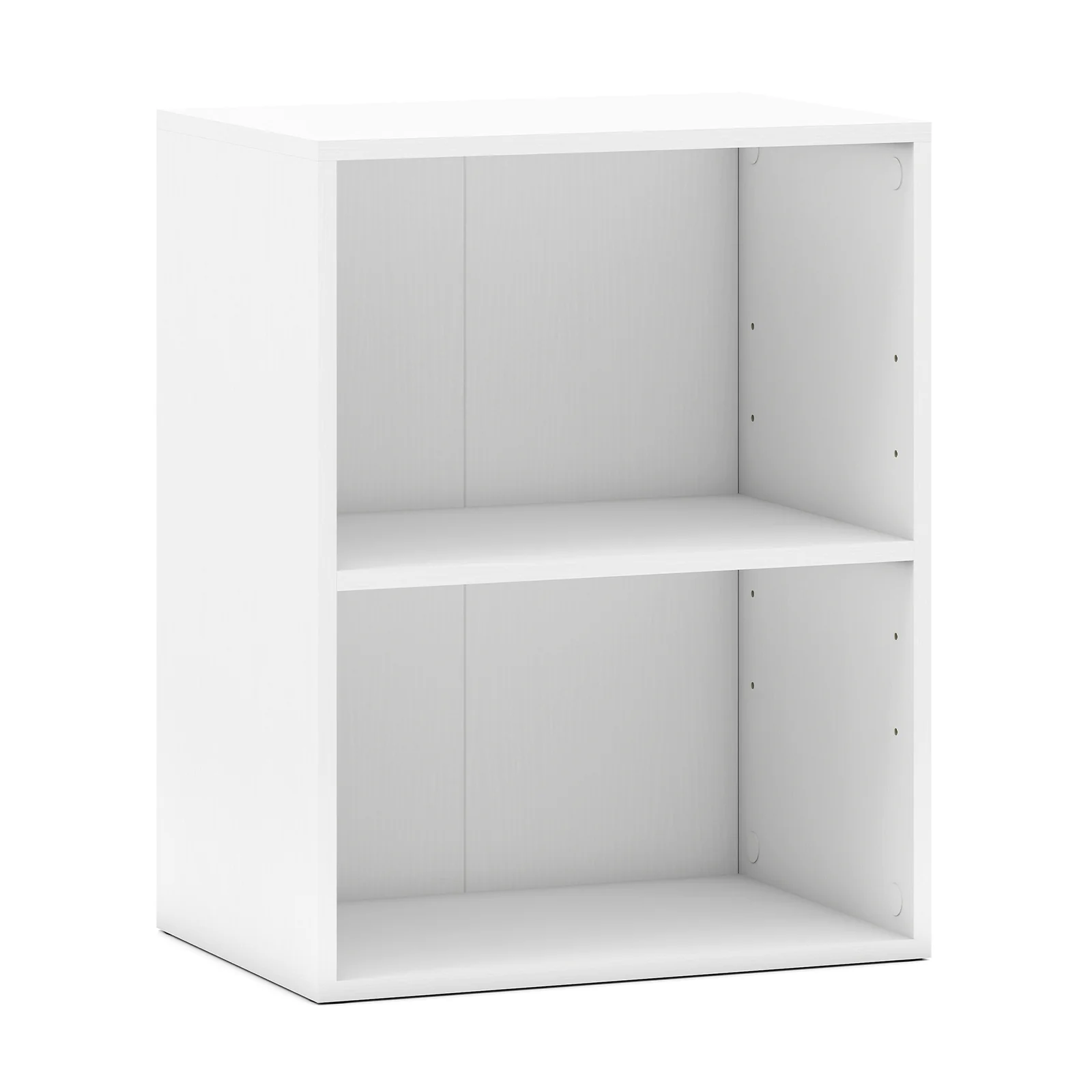 2-Cube Bookcase Set of 2 Floor Standing Open Bookshelf w/ 5-Position Adjustable Shelf, White - Image 5
