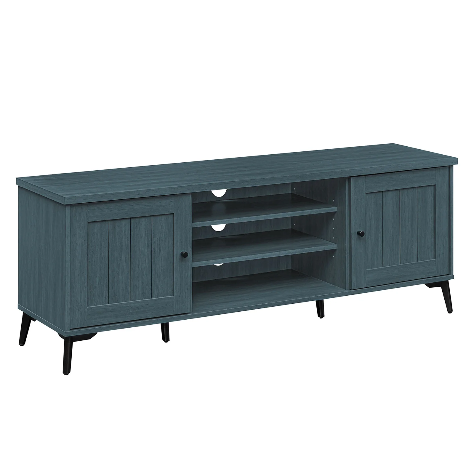 2-Door TV Stand for TVs Up to 65 Inch, Turquoise - Image 4