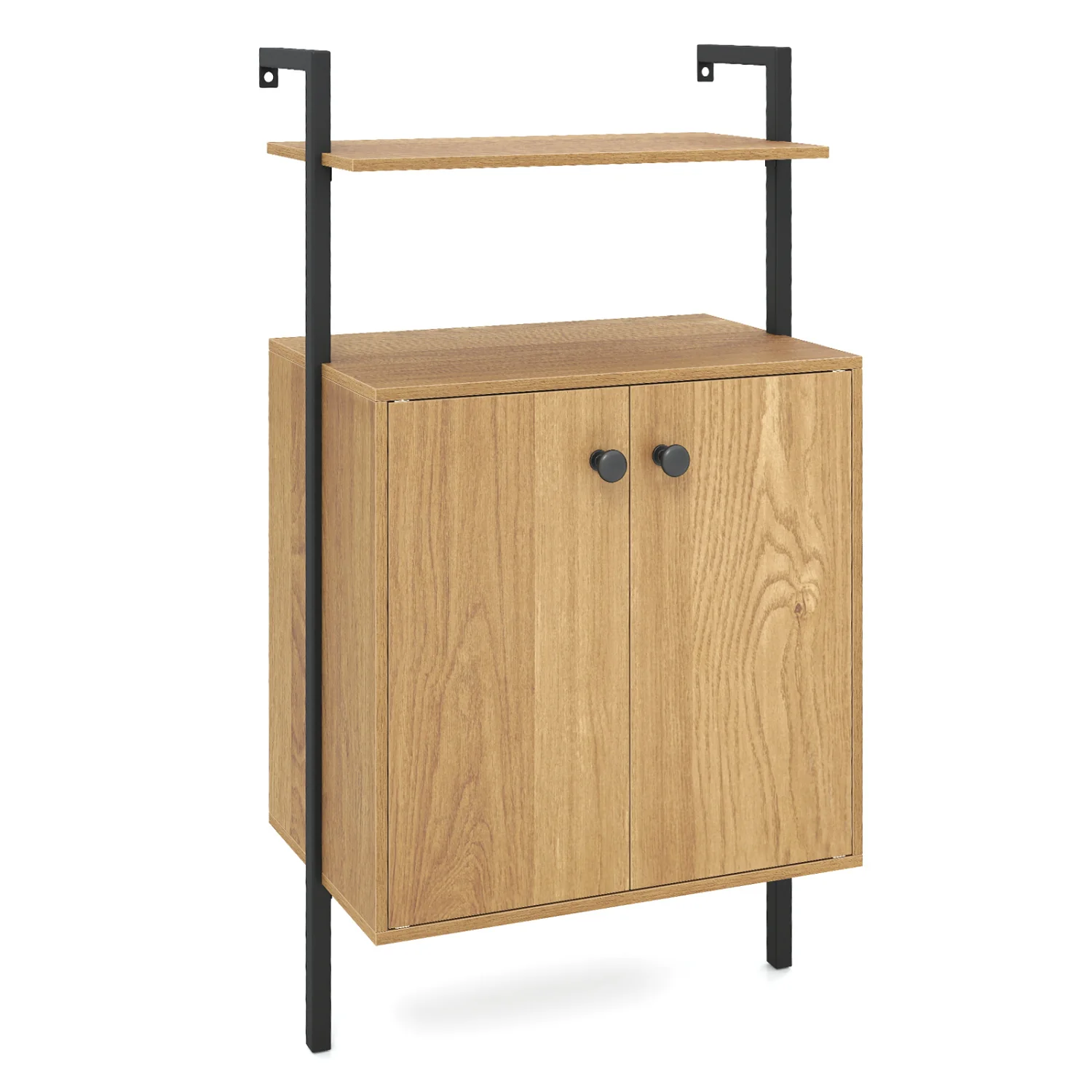 2-Door Wall Mount Bookshelf