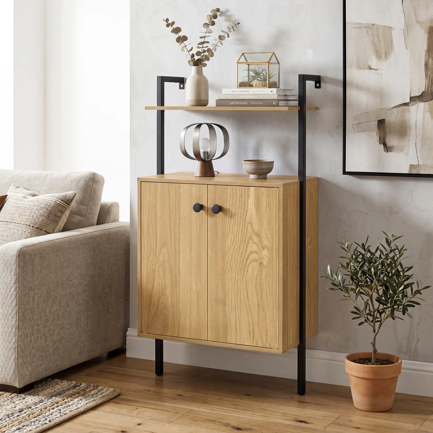 2-Door Wall Mount Bookshelf - Image 2