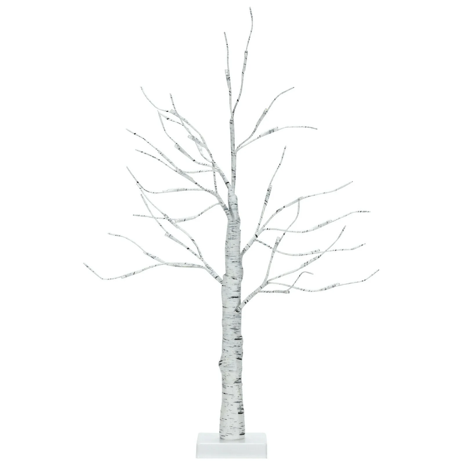 2 Feet Pre-Lit Twig Birch Tree, Battery Powered, White