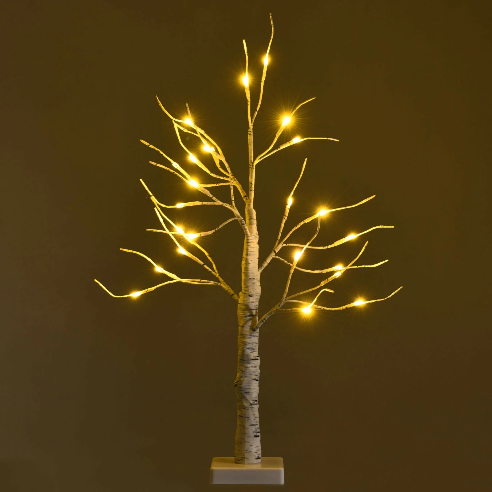 2 Feet Pre-Lit Twig Birch Tree, Battery Powered, White - Image 7