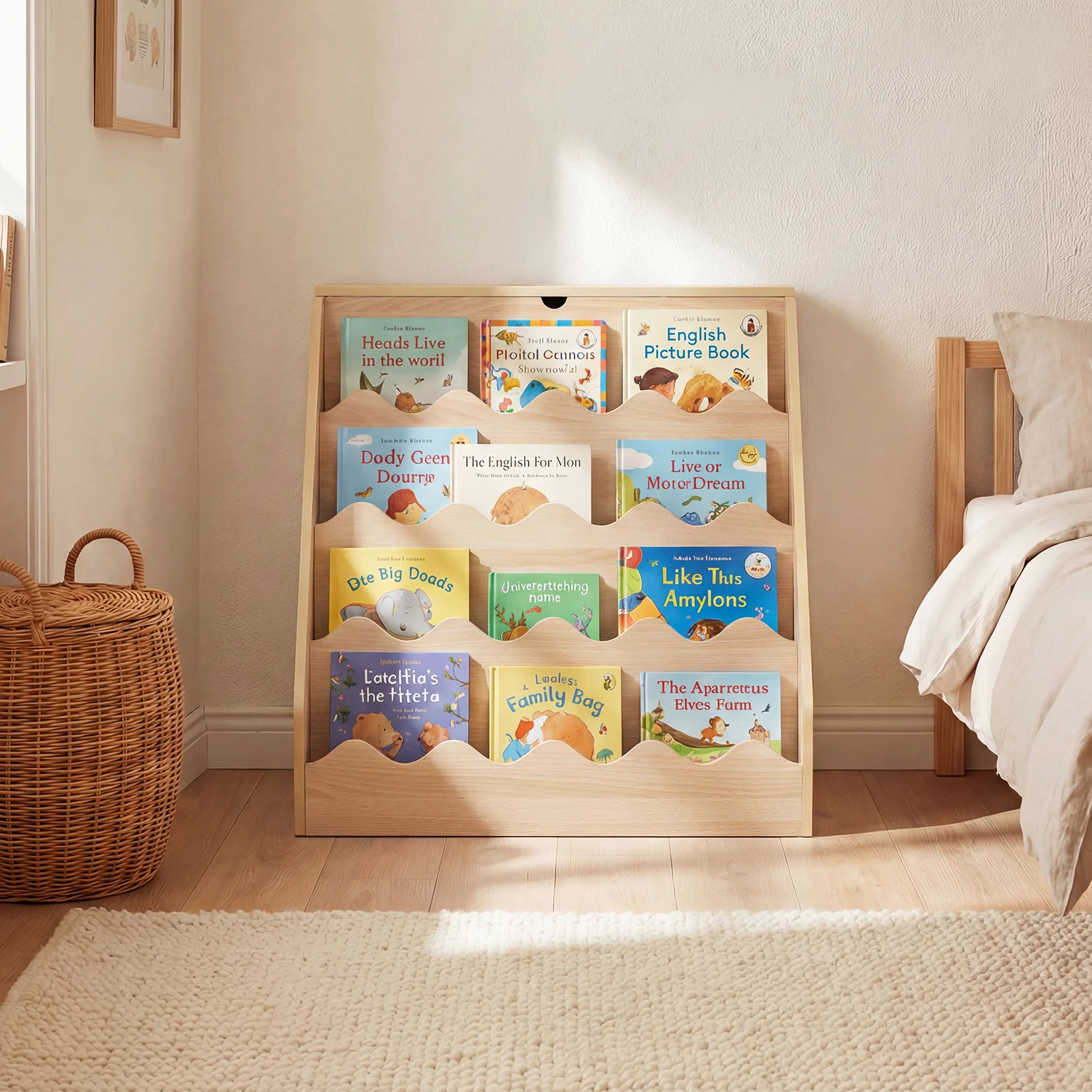 2-In-1 Kids Bookshelf And Toy Storage Organizer, Natural - Image 3