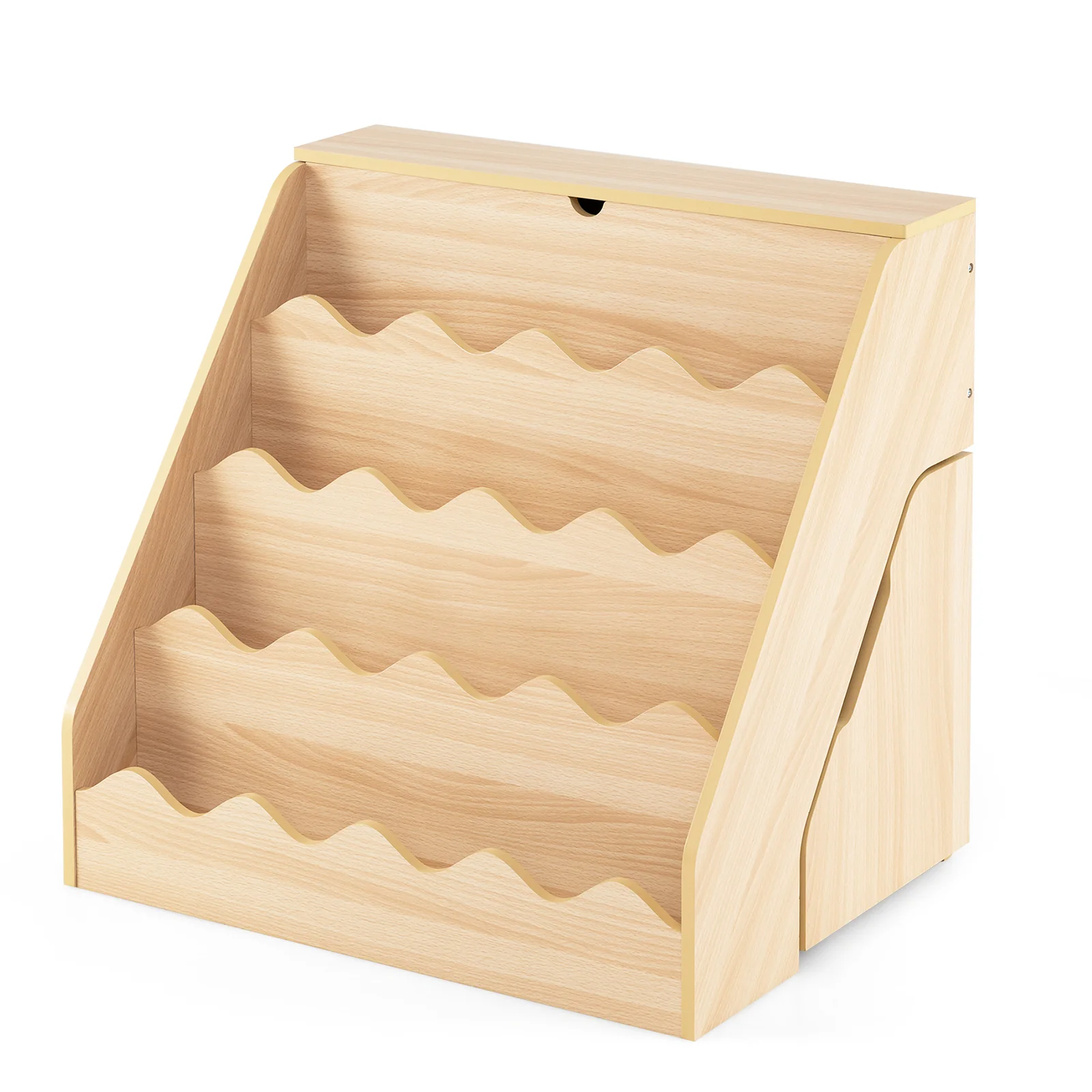 2-In-1 Kids Bookshelf And Toy Storage Organizer, Natural - Image 4