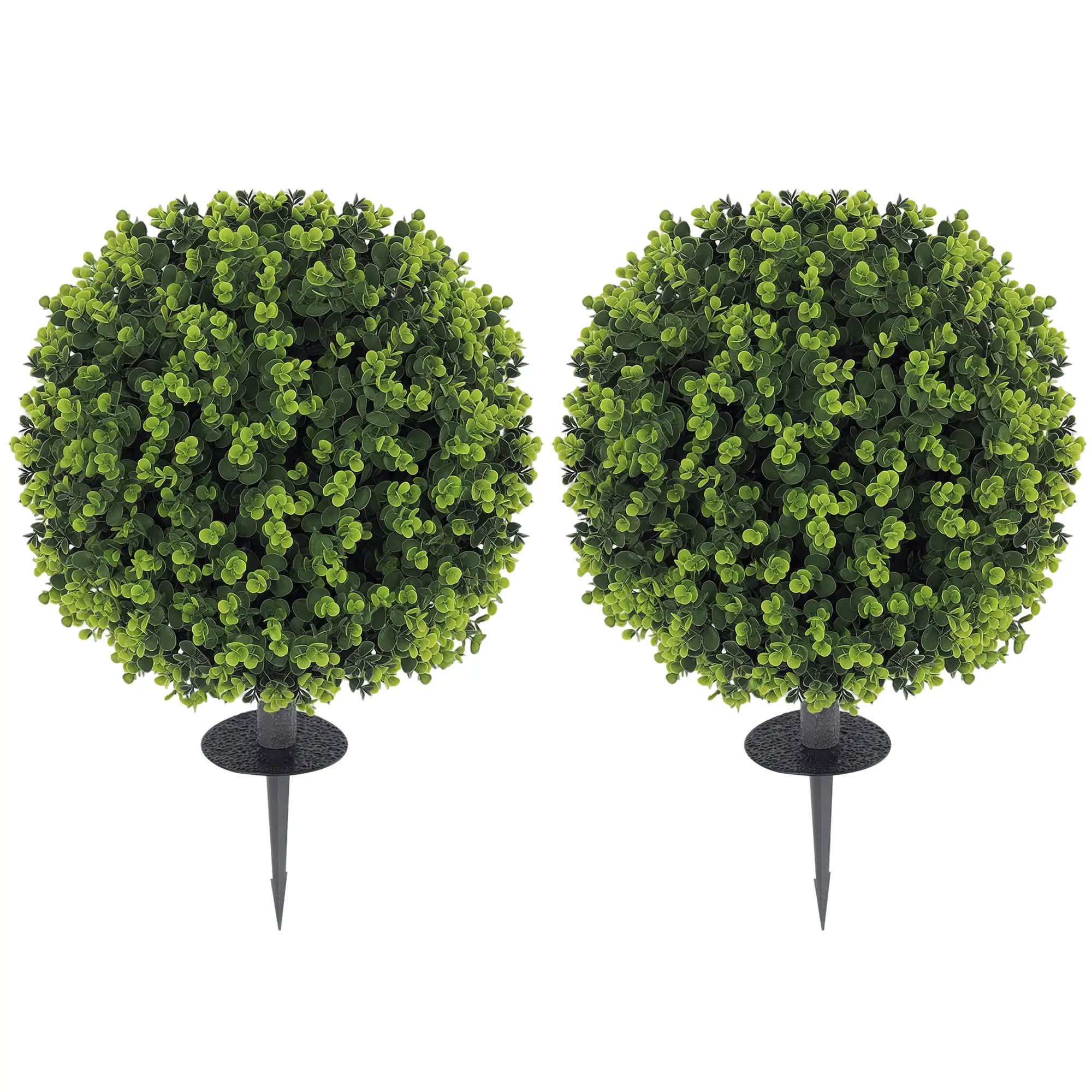 2 Pack 1.3ft Artificial Eucalyptus Topiary, UV Resistant Faux Greenery - Image 11