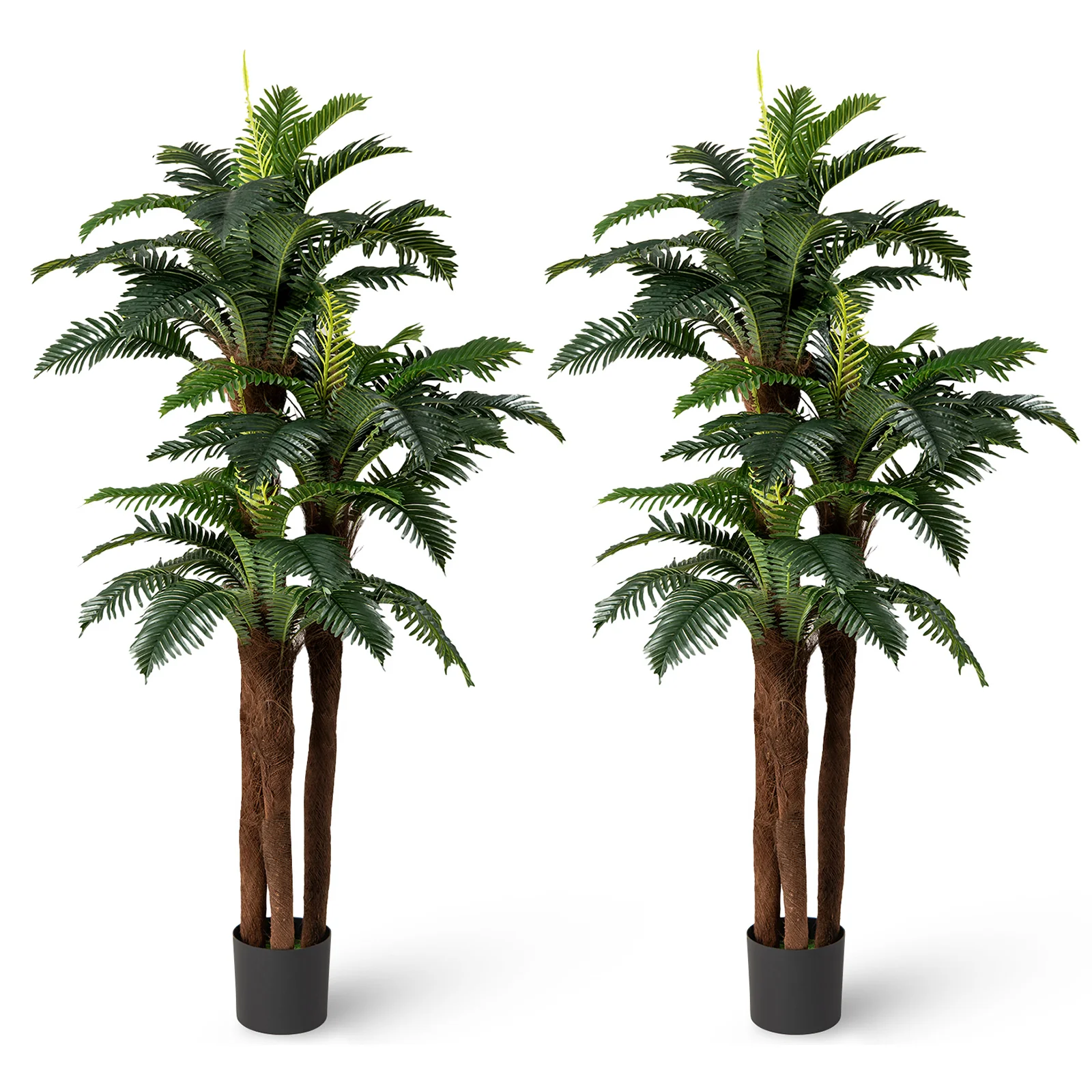2 Pack Artificial Palm Tree 6.3 ft Tall with Adjustable Leaves - Image 4