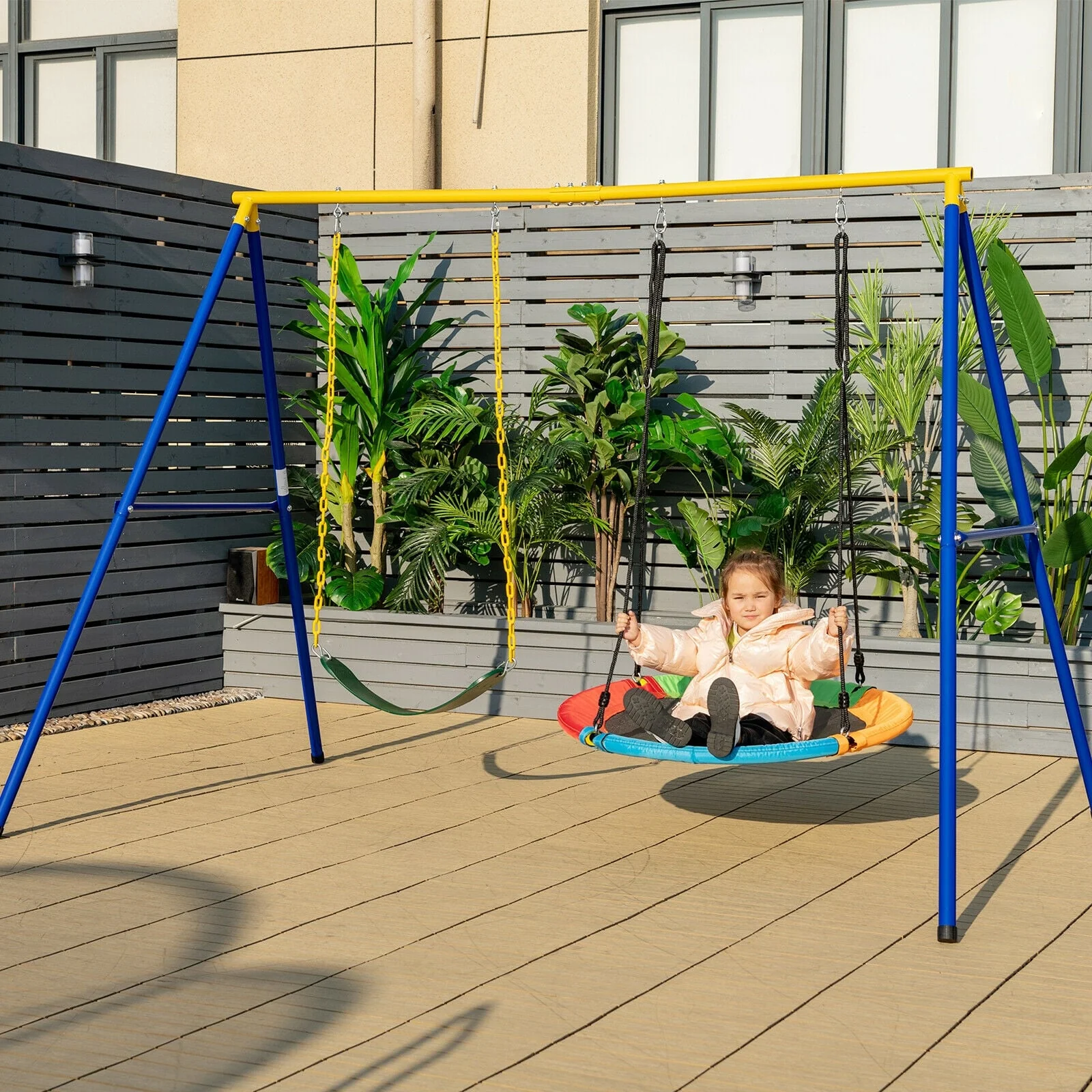 2-Pack Swing Seat Replacement, Saucer Tree Swing, Multicolor - Image 2