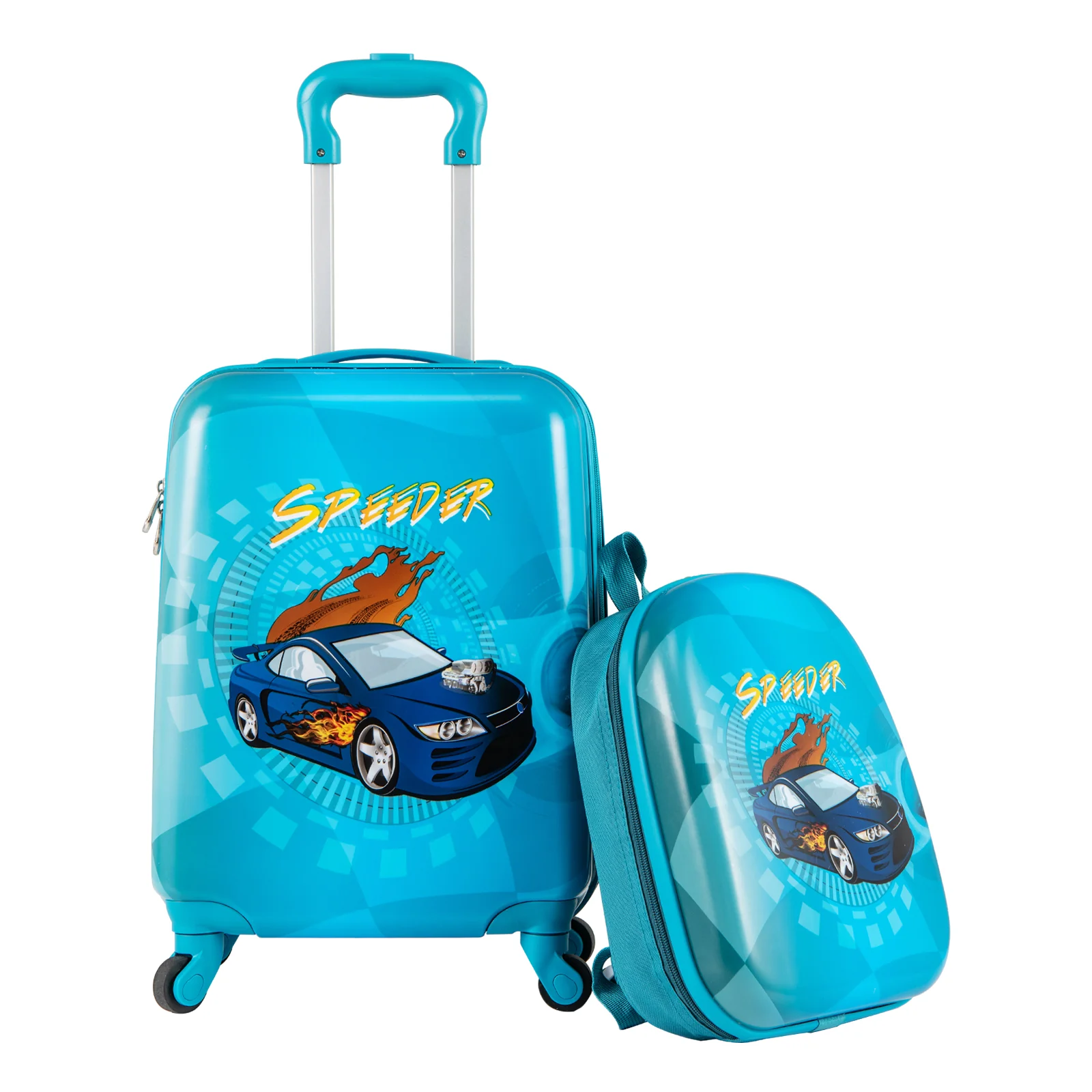 2 PCS Kid Luggage Set, Spinner Wheels, Navy - Image 3