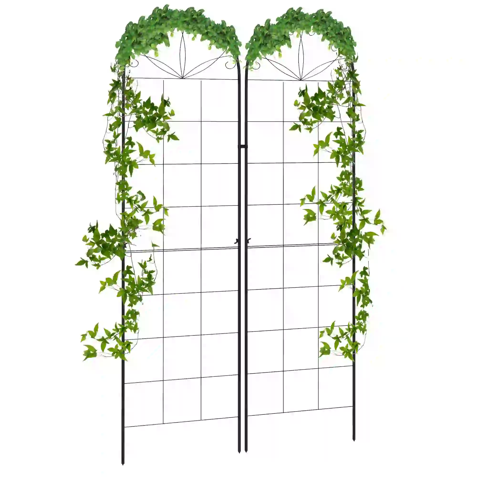 2 Pcs Metal Garden Trellis, Outdoor Plant Support for Climbing Plants - Image 2