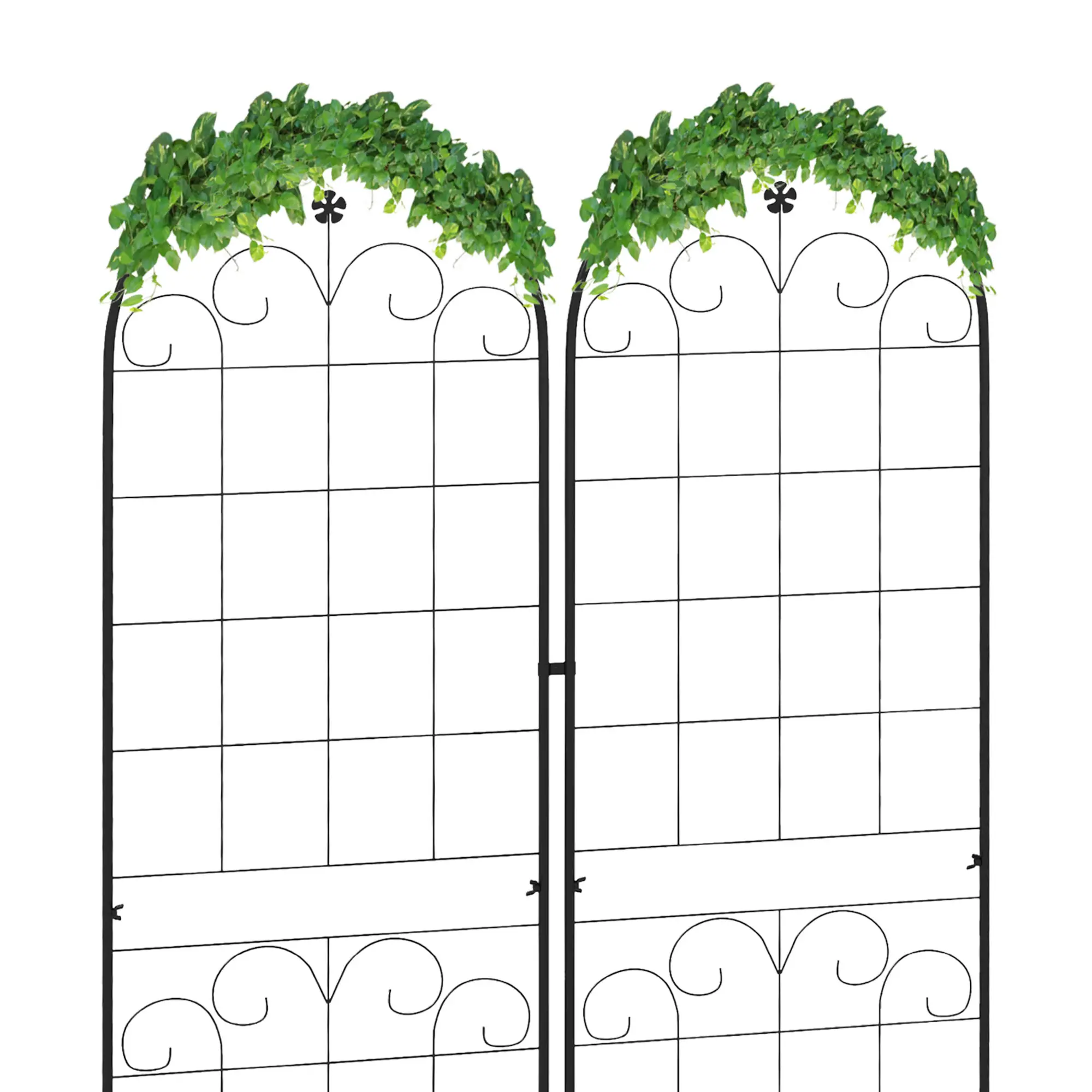 2 Pcs Metal Garden Trellis, Outdoor Plant Support, Patio Lawn Backyard - Image 7