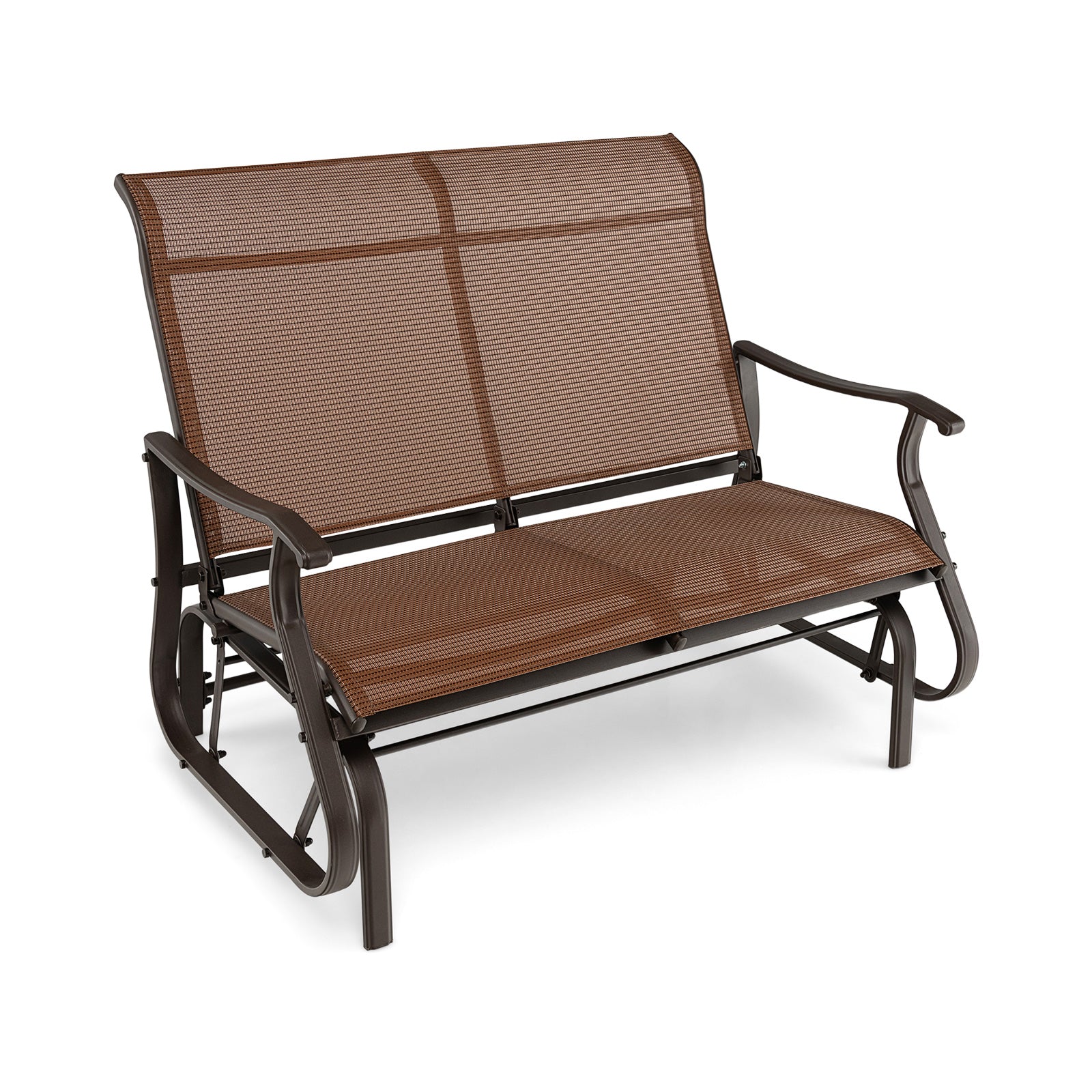 2-Person Patio Glider Bench, Brown