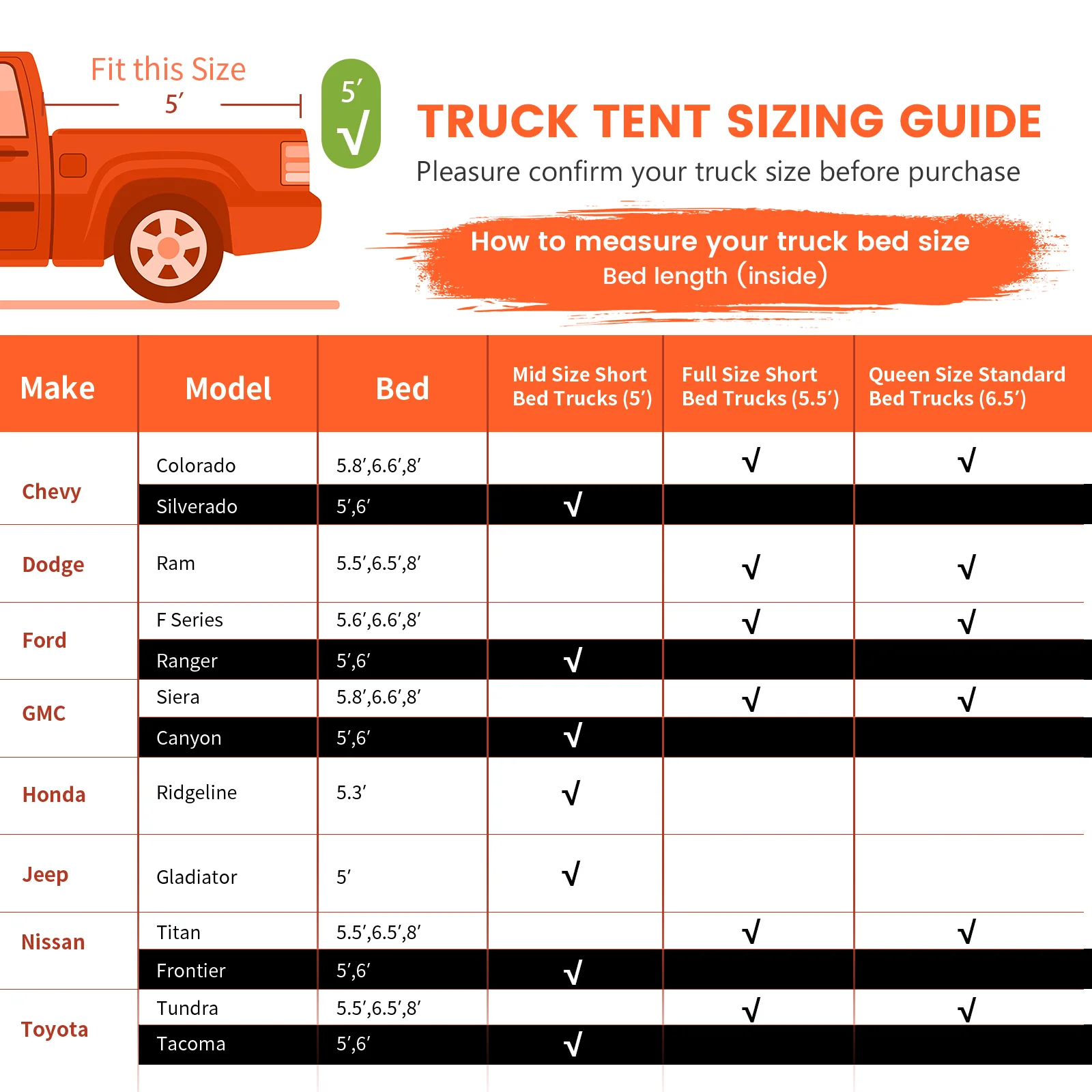 2 Person Portable Pickup Tent, L Size, Orange - Image 10