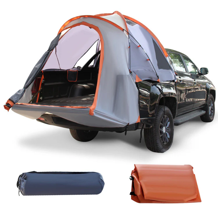 2 Person Portable Pickup Tent, L Size, Orange - Image 4