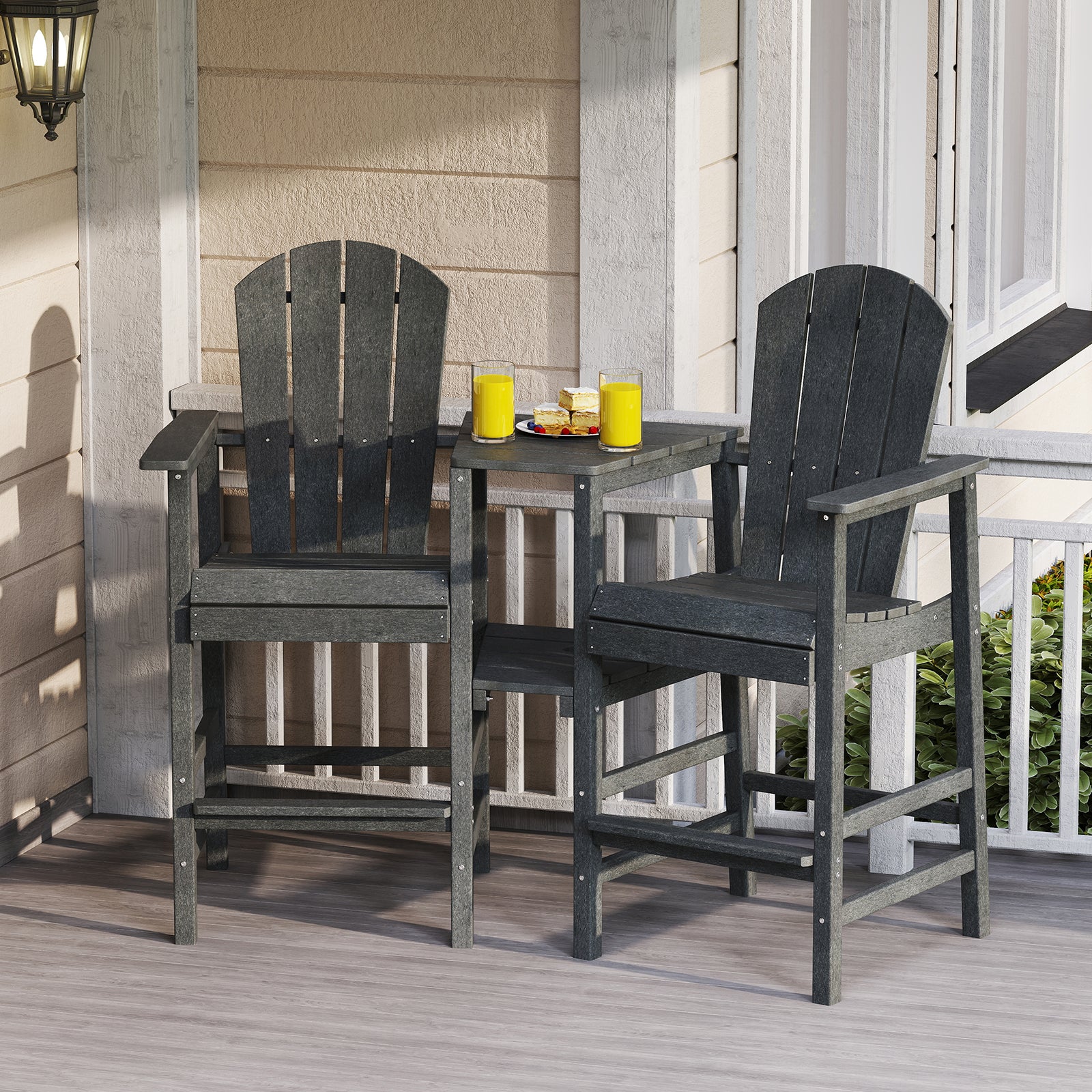 2-Seat Adirondack Chair, All-Weather, Gray - Image 2