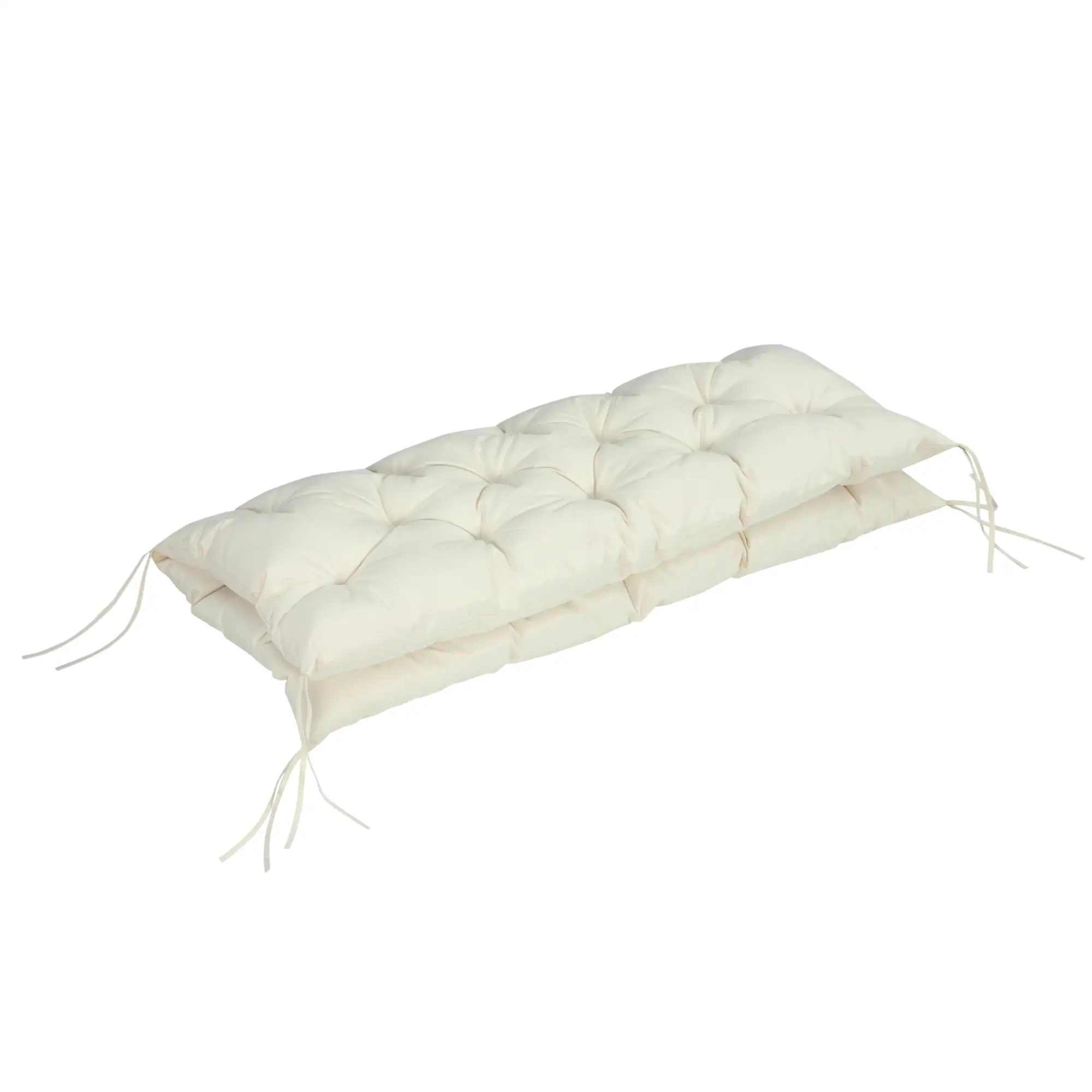 2 Seater Garden Bench Cushion, Outdoor Non-Slip Pad, 52" x 43" x 4", Beige - Image 9