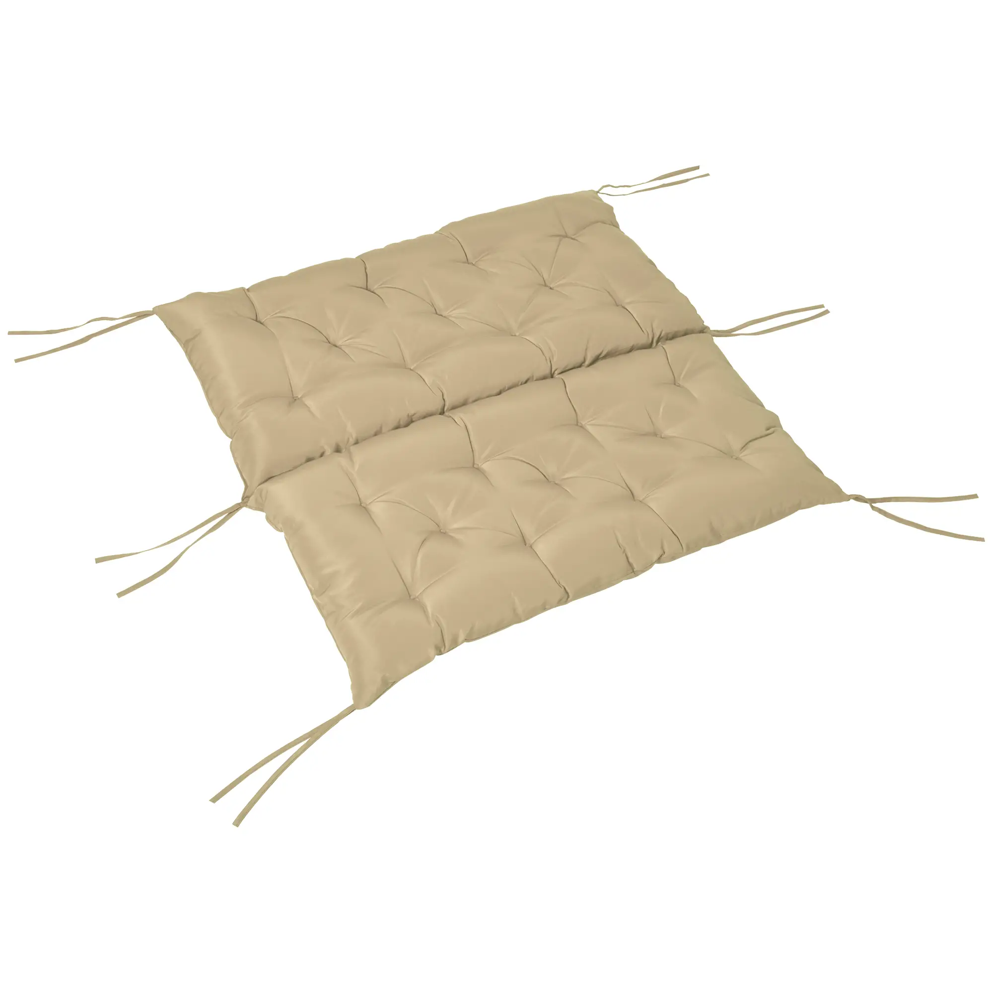 2-Seater Garden Bench Cushion, Swing Chair Mat Replacement, 39.4"x38.6", Khaki - Image 11