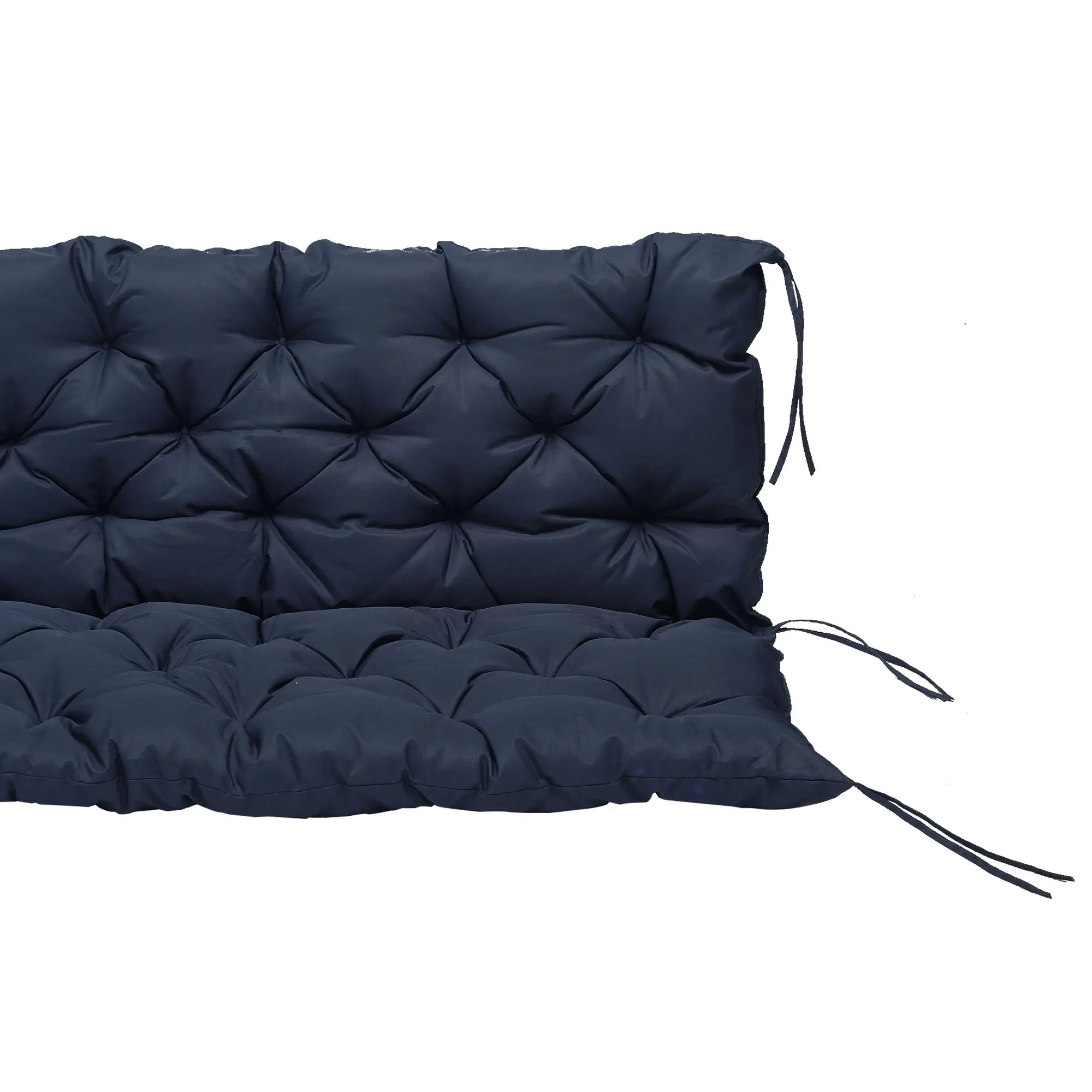 2 Seater Garden Bench Cushion, Thick Outdoor Non-Slip, 52" x 43" x 4", Navy Blue - Image 10