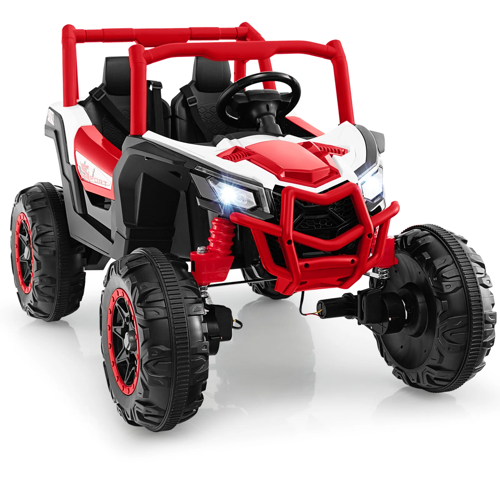 2-Seater Kids Ride On UTV, 2.4G Remote Control, Red